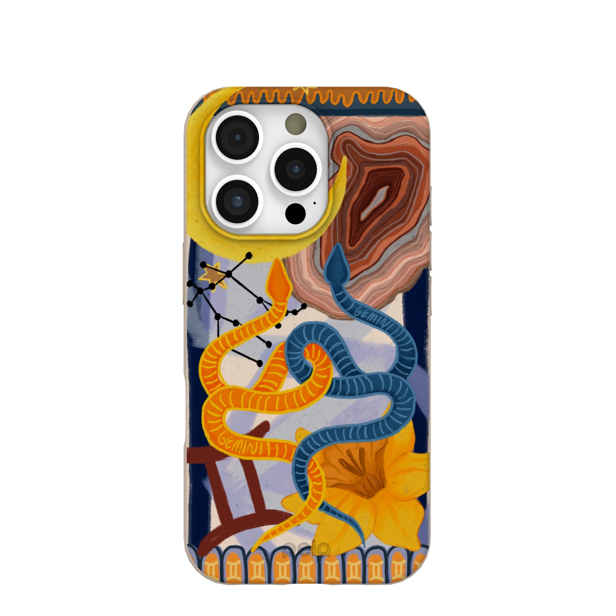 Seashell Gemini Twin iPhone 16 Pro Case Refurbished - Pela Case refurbished available on Cerqular