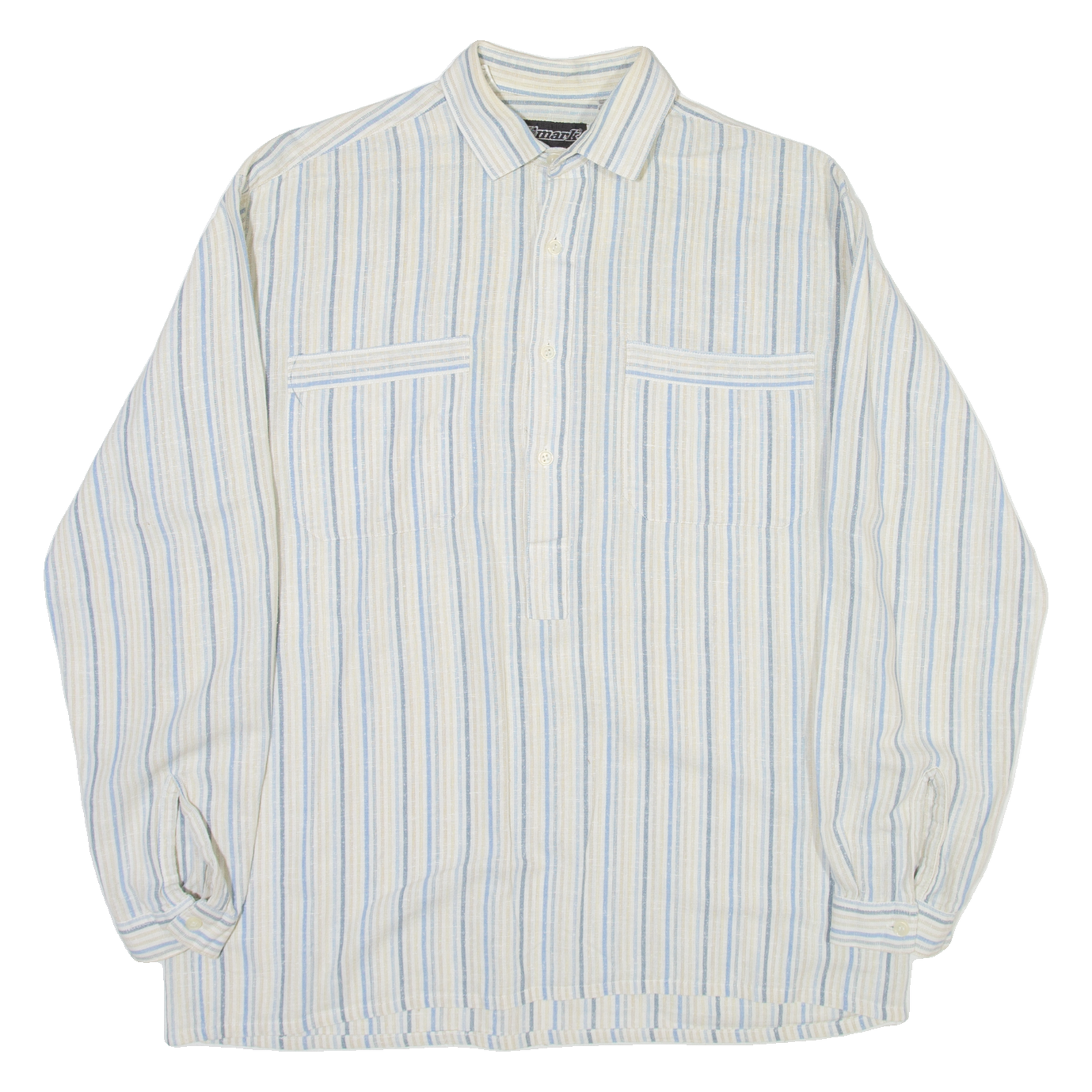 LIMARK Mens Shirt Grey Striped Long Sleeve S Refurbished - N/A refurbished available on Cerqular