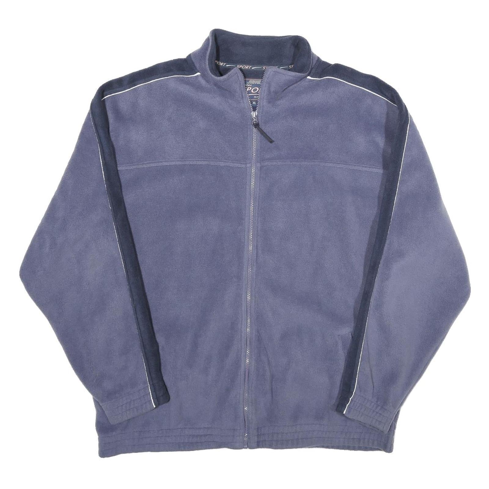 ST BERNARD Mens Blue Polyester Zip Jacket XL Fleece Casual Classic Lightweight Refurbished - N/A refurbished available on Cerqular