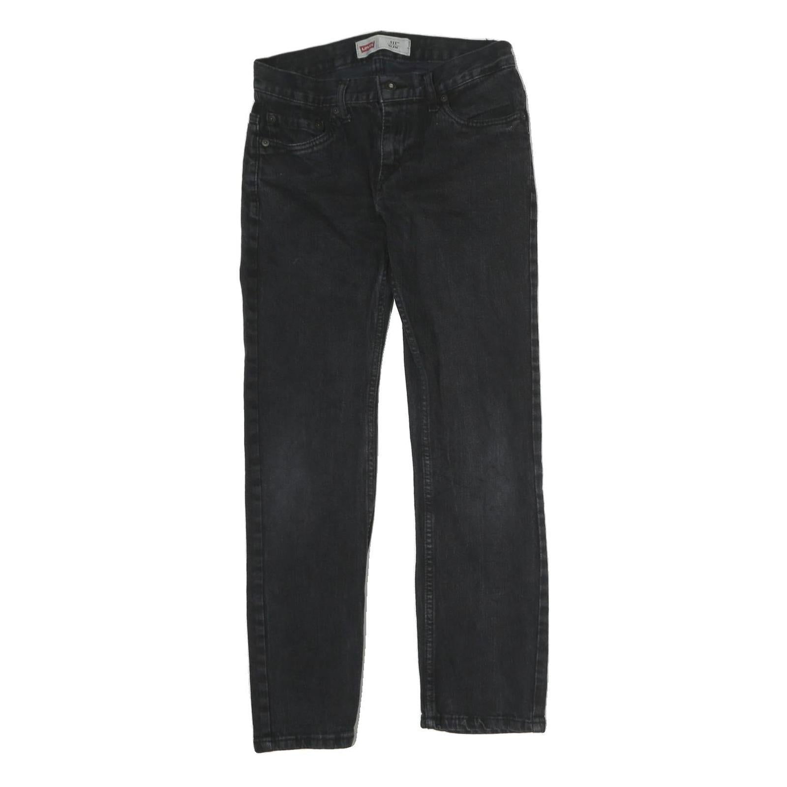 LEVI'S 511 Mens Black Slim Skinny Denim Medium Wash W27 L27 Slim Fit Zip Jeans Refurbished - N/A refurbished available on Cerqular