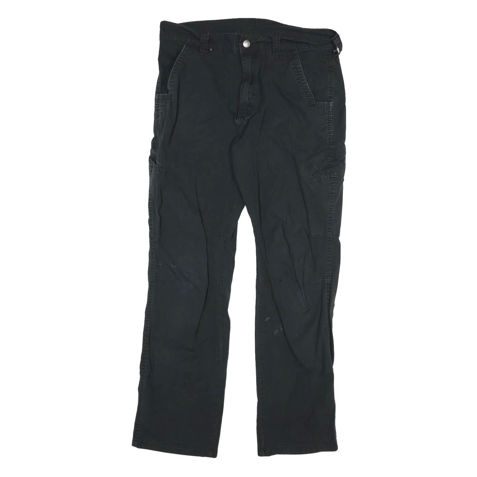 DICKIES Mens Cotton Blend Black Regular Straight Trousers W32 L32 Workwear Zip Refurbished - N/A refurbished available on Cerqular