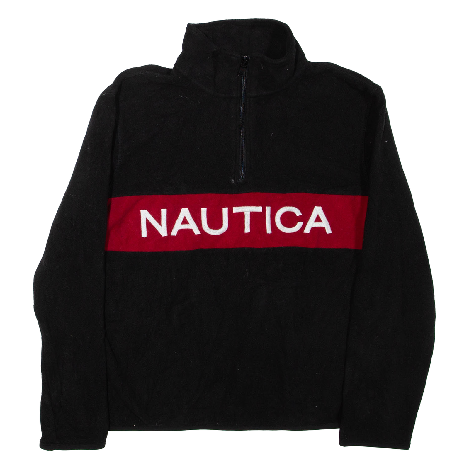 NAUTICA Mens Fleece Black 1/4 Zip S Refurbished - N/A refurbished available on Cerqular