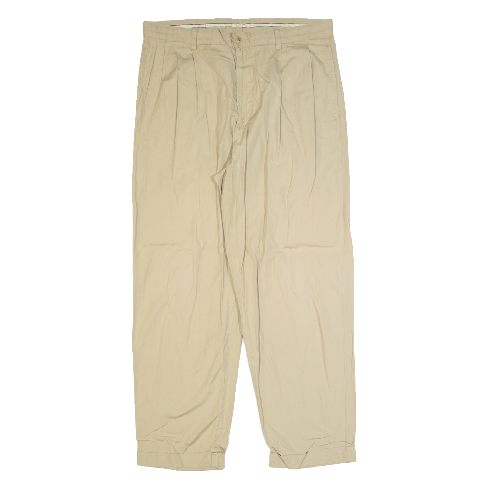 NAUTICA GOLF Pleated Chino Mens Trousers Beige Regular Straight W36 L30 Refurbished - N/A refurbished available on Cerqular