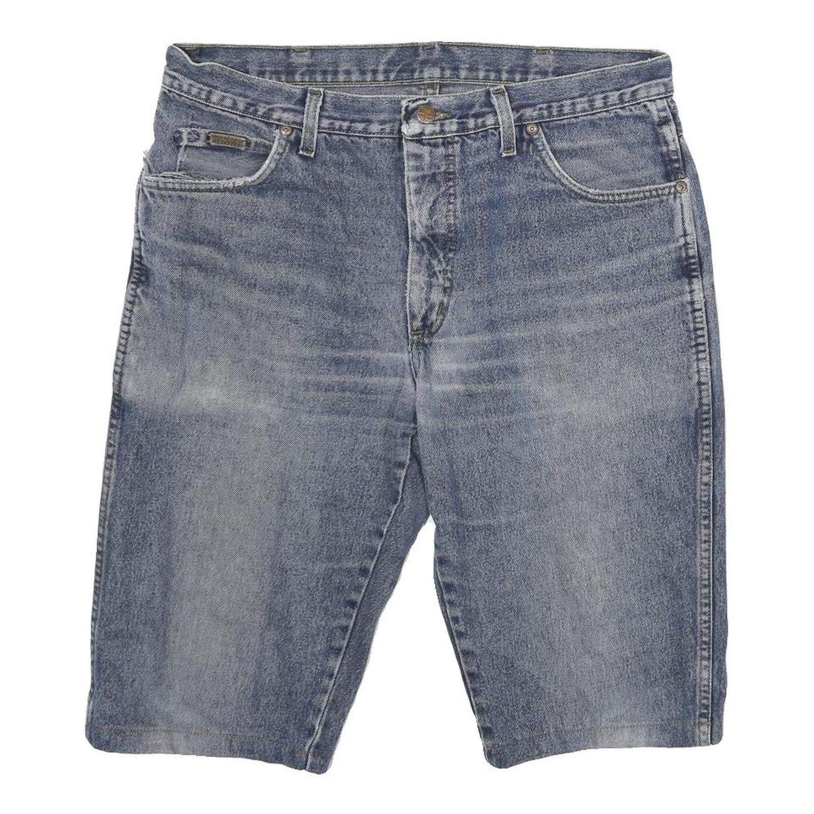 WRANGLER Mens Denim Blue Casual Shorts XL W34 Classic Cotton Blend Comfortable Refurbished - N/A refurbished available on Cerqular