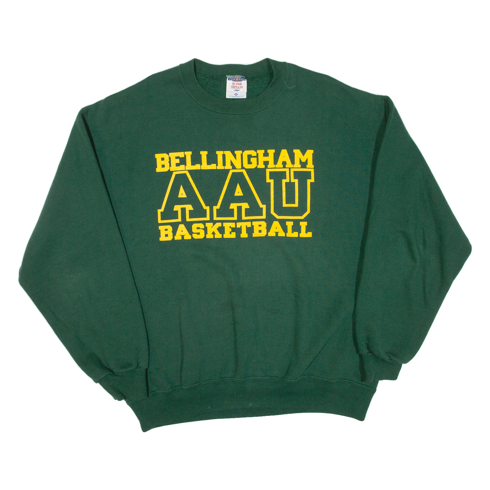 SUPER SWEATS Bellingham Aau Basketball Mens Sweatshirt Green USA XL Refurbished - N/A refurbished available on Cerqular