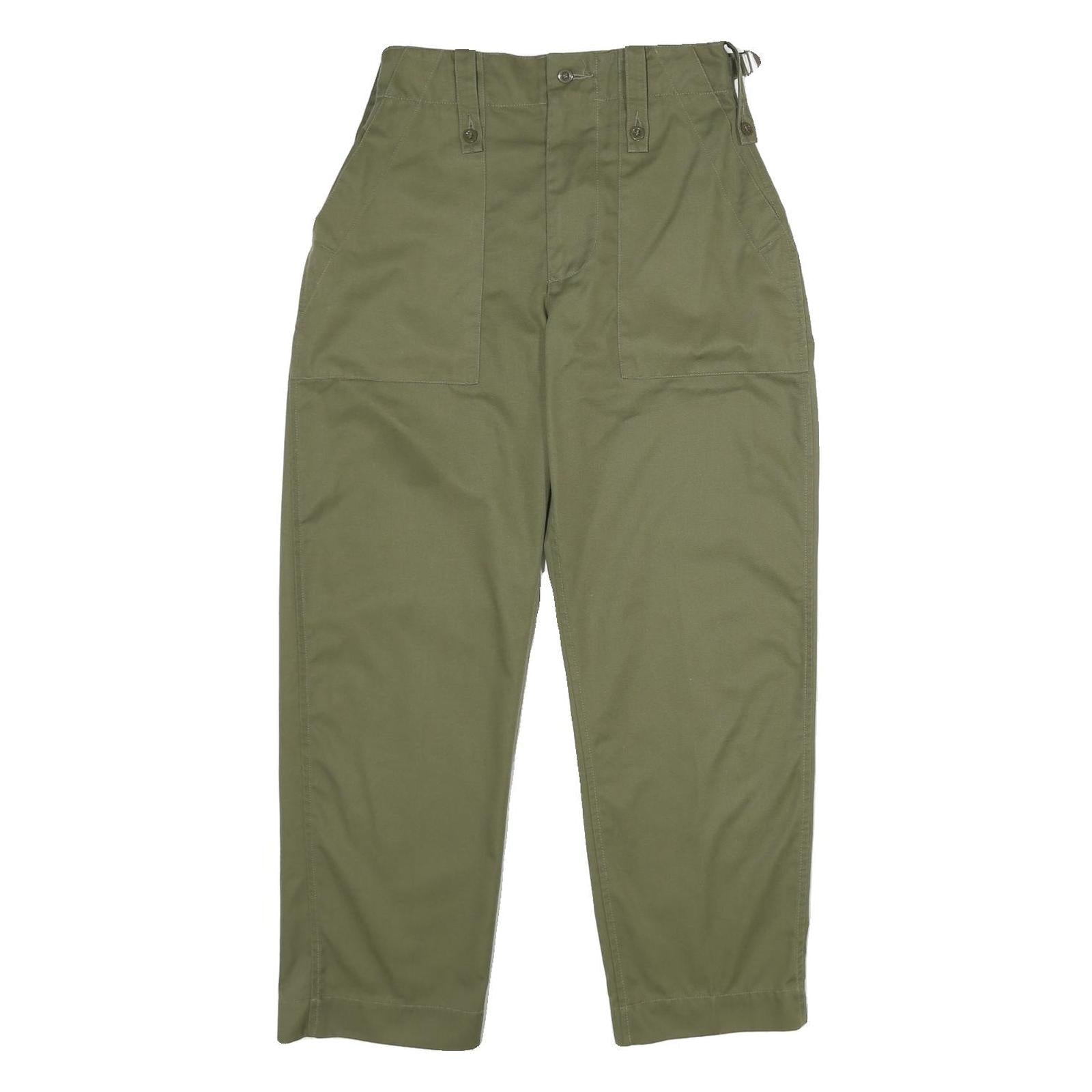 Womens Cotton Blend Green Regular Fit Straight Trousers W26 L30 Casual Utility Refurbished - N/A refurbished available on Cerqular