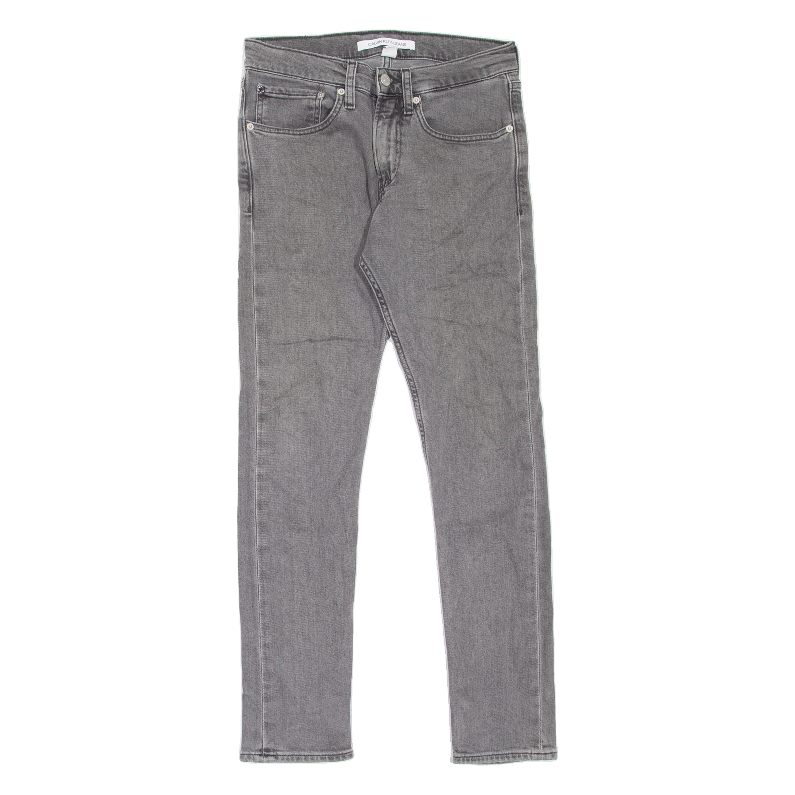 CALVIN KLEIN JEANS Mens Jeans Grey Slim Skinny W28 L30 Refurbished - N/A refurbished available on Cerqular