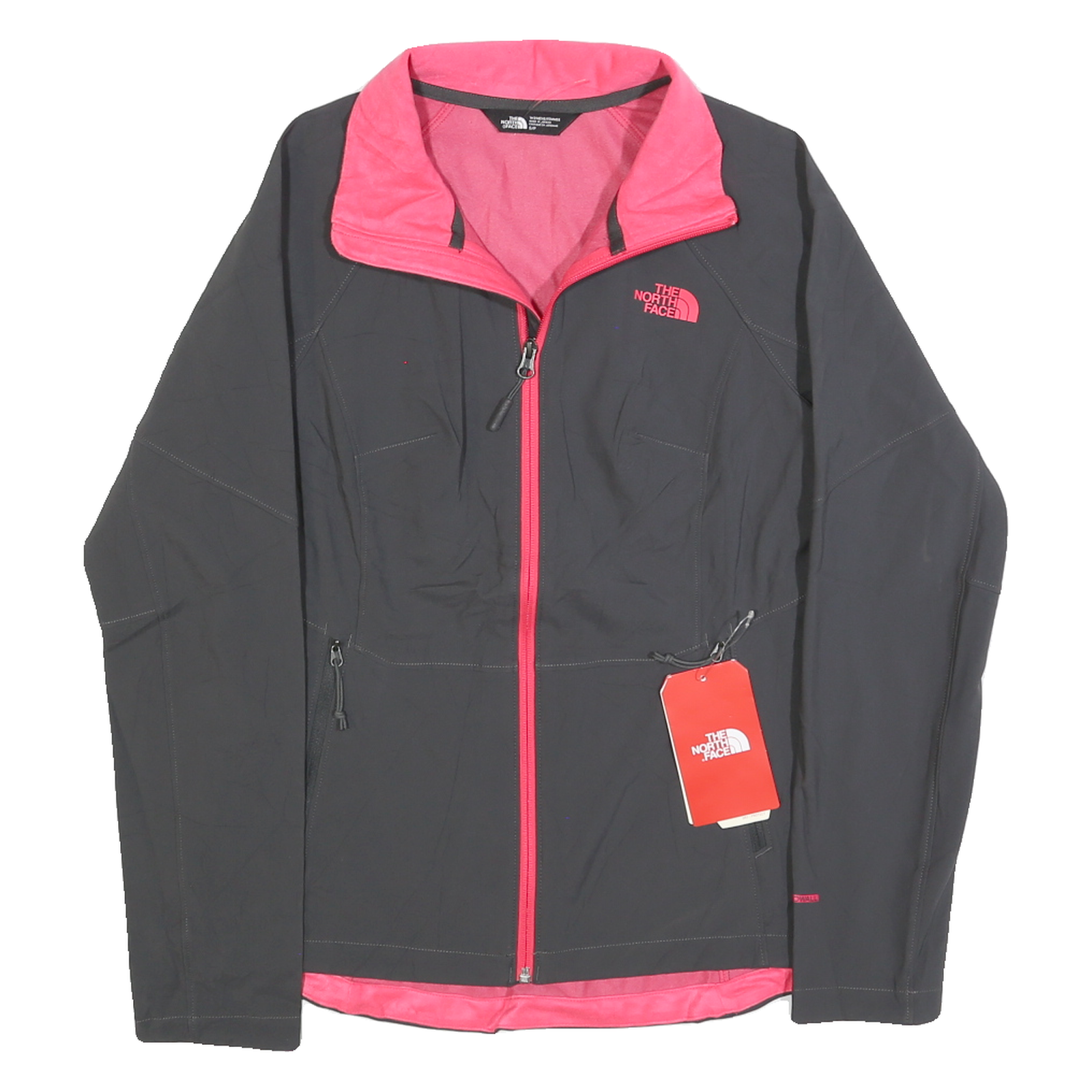 THE NORTH FACE Womens Black & Pink Jacket S Polyester Blend Zip Outdoor Refurbished - N/A refurbished available on Cerqular