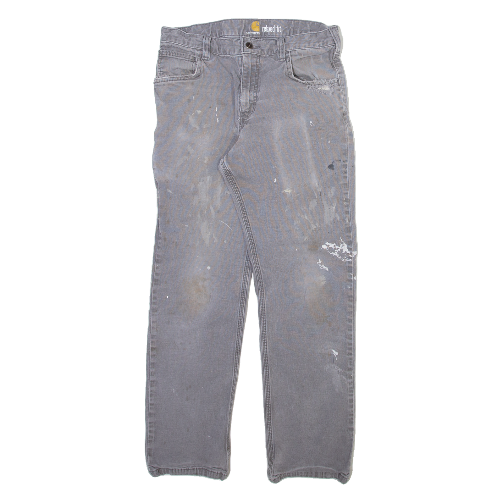 CARHARTT Carpenter Mens Trousers Grey Relaxed Straight W30 L30 Refurbished - N/A refurbished available on Cerqular