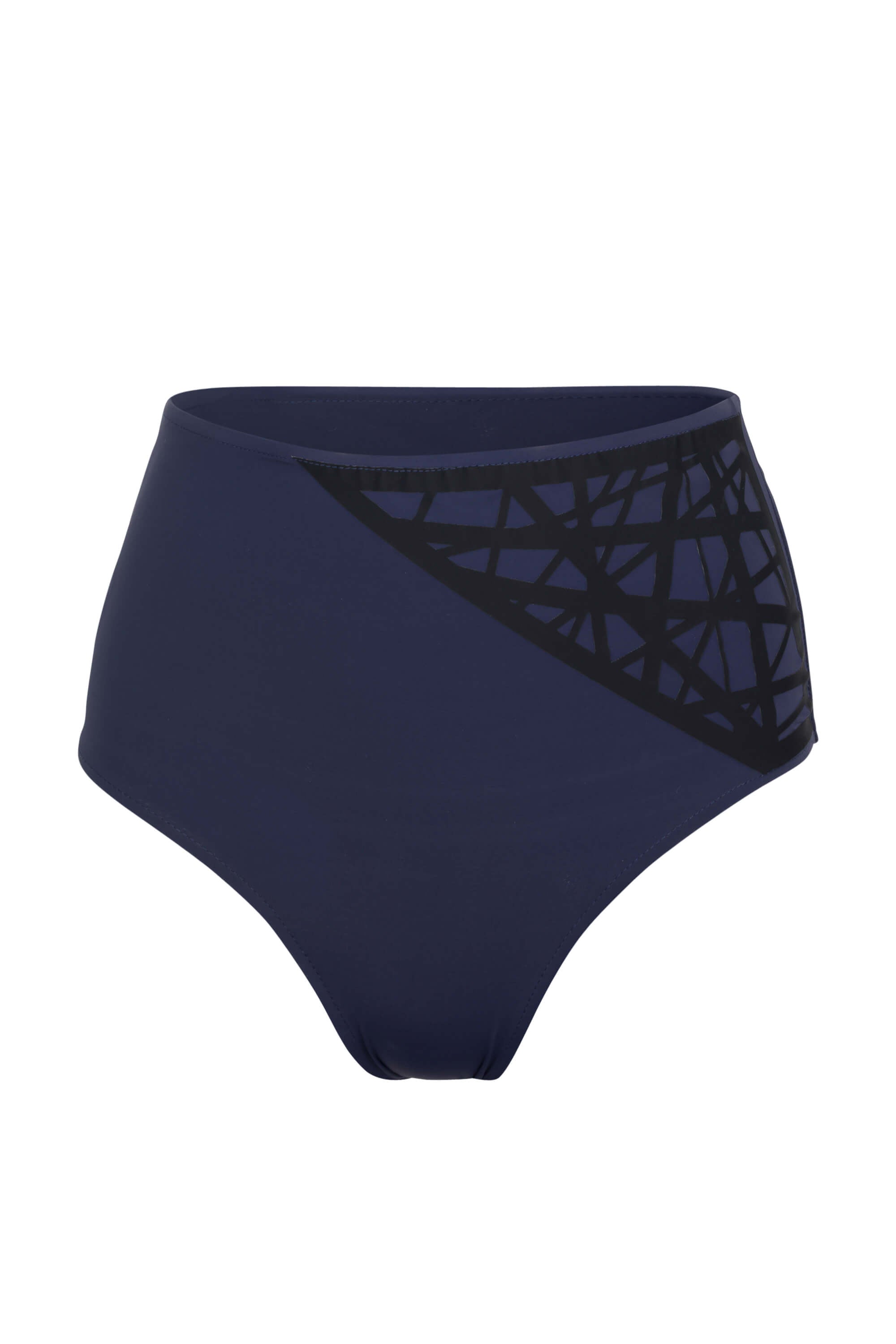 Lillian High Waisted Bikini Bottom Navy | Size: Medium Refurbished - Sauipe Swim refurbished available on Cerqular