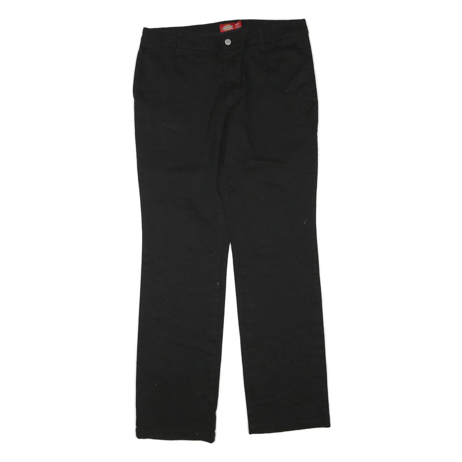 DICKIES Mens Regular Black Cotton Blend Trousers W30 L31 Classic Zip Closure Refurbished - N/A refurbished available on Cerqular