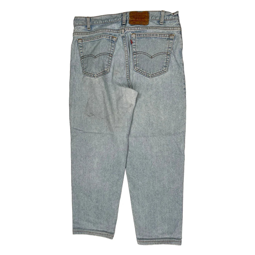 Made In USA Levis 550 Jeans - 34W 30L Light Wash Cotton Refurbished - Thrifted (note: this is a term often used to describe second- refurbished available on Cerqular