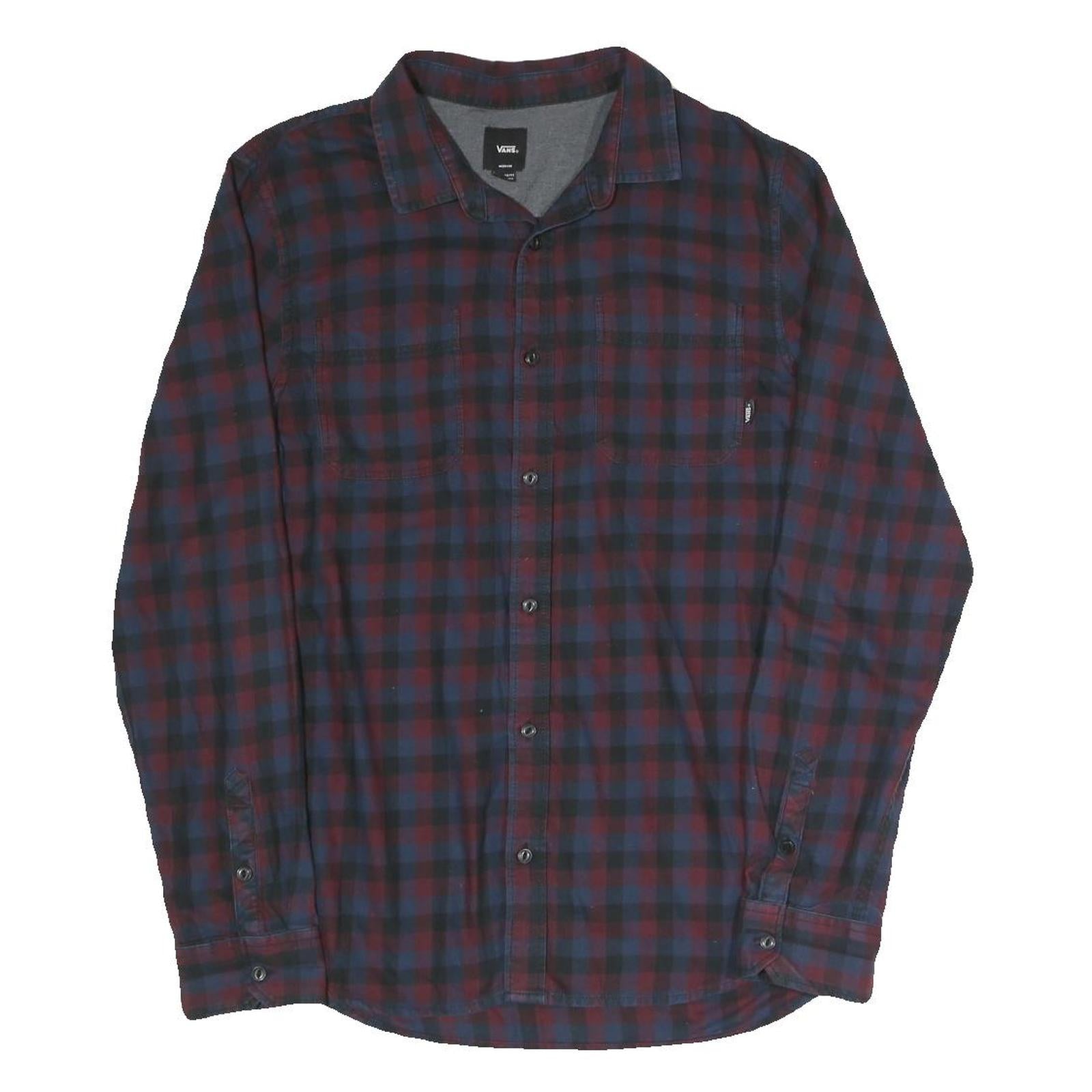Buy VANS Mens Blue & Maroon Check Shirt M Cotton Blend Casual Long Sleeve Refurbished - $28.59 VANS Mens Blue & Maroon Check Shirt M Cotton Blend Casual Long Sleeve Refurbished - N/A refurbished available on Cerqular