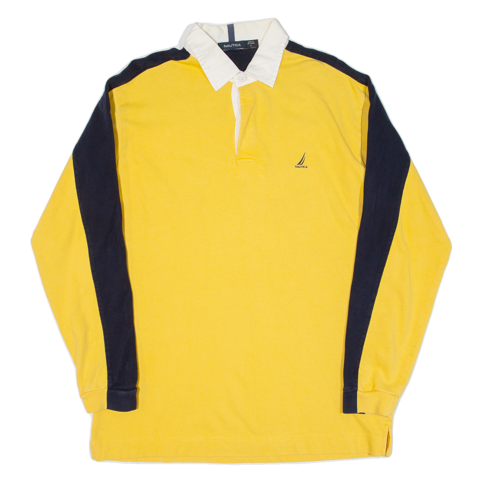 Buy NAUTICA Mens Polo Shirt Yellow Long Sleeve L Refurbished - $44.19 NAUTICA Mens Polo Shirt Yellow Long Sleeve L Refurbished - N/A refurbished available on Cerqular