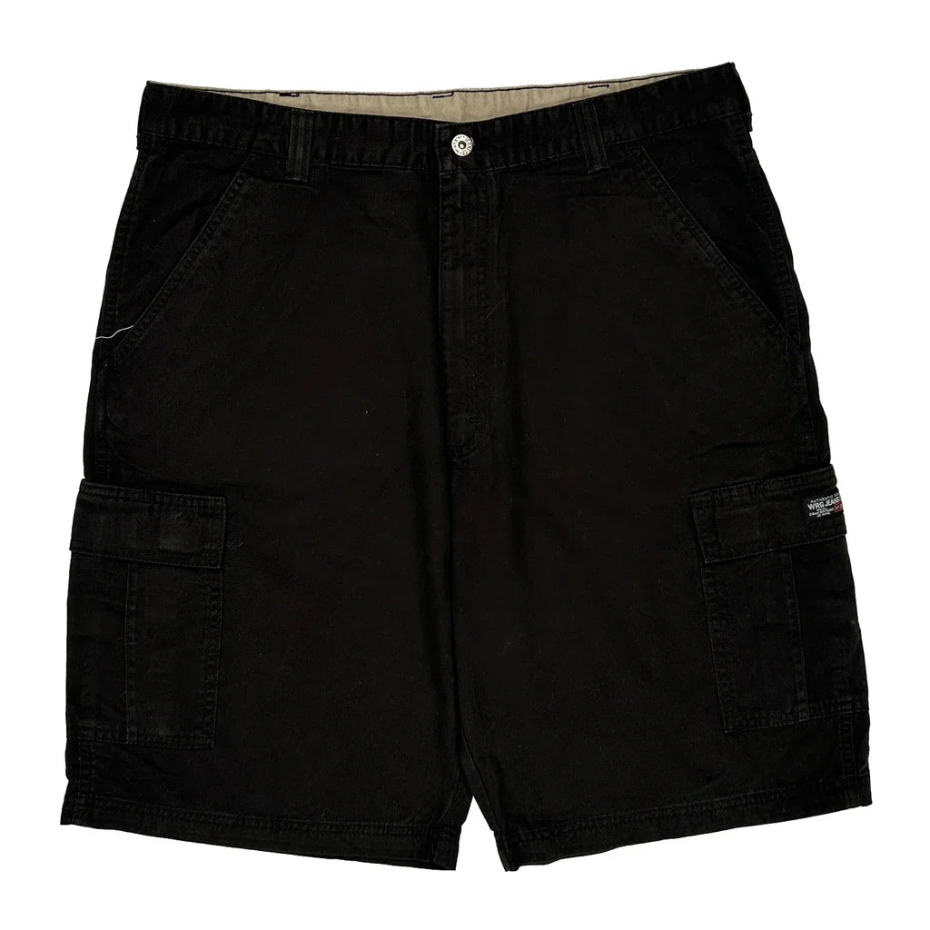 Wrangler Cargo Cargo Shorts - 38W 9L Black Cotton Refurbished - Thrifted (note: this is a term often used to describe second- refurbished available on Cerqular