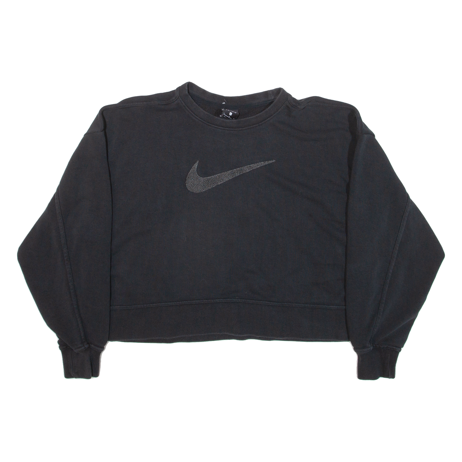 NIKE Cropped Womens Sweatshirt Black S Refurbished - N/A refurbished available on Cerqular