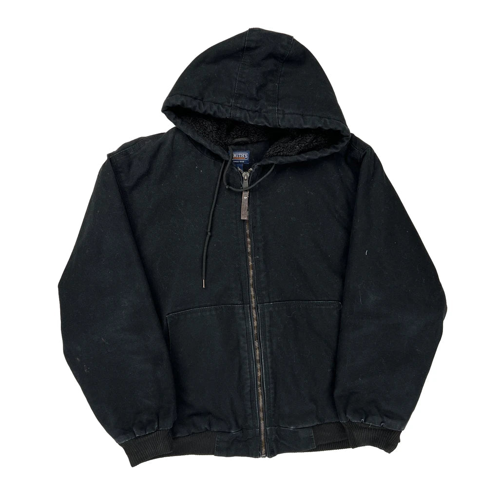 Smiths Jacket - Small Black Cotton Blend Refurbished - Thrifted (note: this is a term often used to describe second- refurbished available on Cerqular
