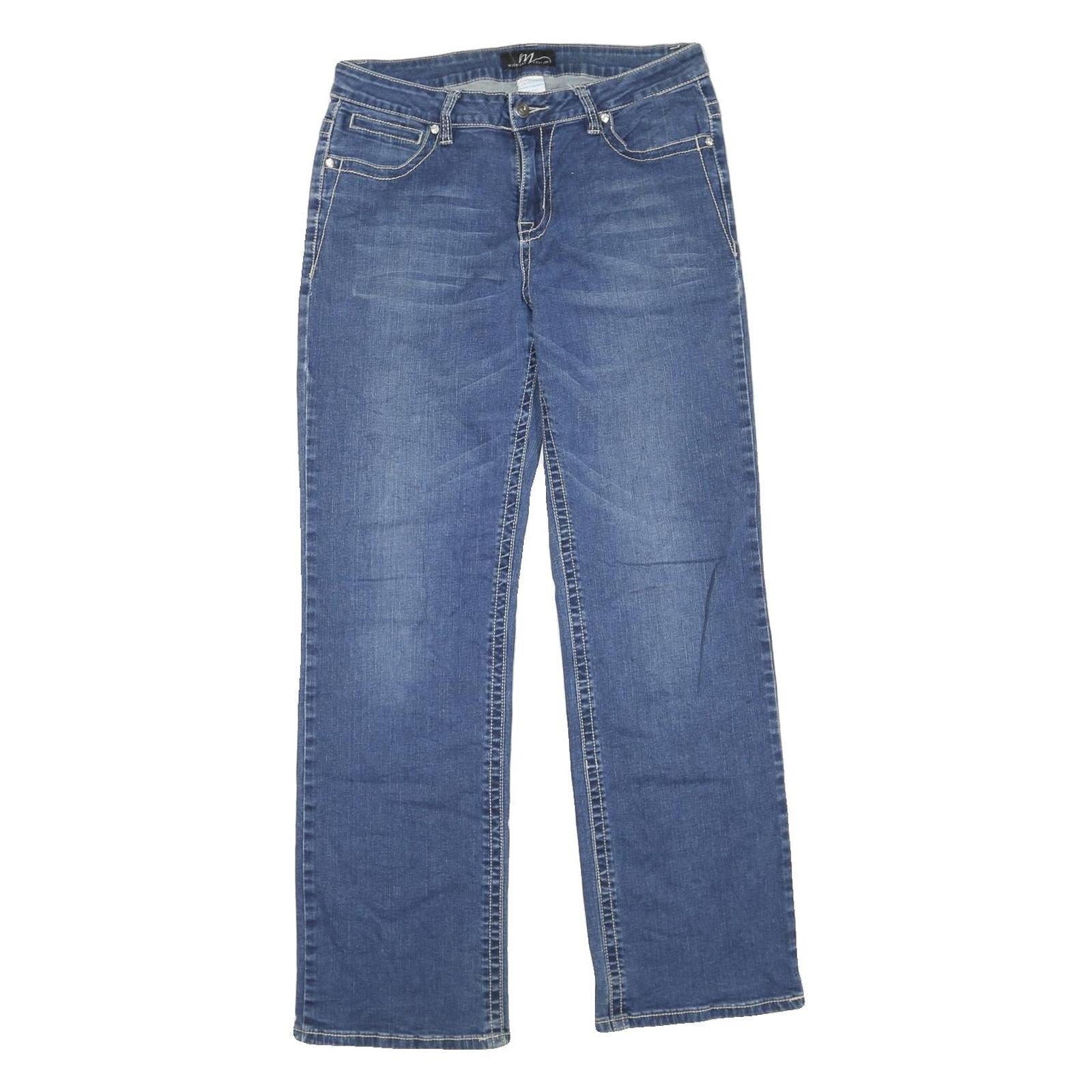 Buy Womens Blue Regular Fit Straight Denim Jeans W32 L30 Embroidered Pockets Cotton Refurbished - $23.39 Womens Blue Regular Fit Straight Denim Jeans W32 L30 Embroidered Pockets Cotton Refurbished - N/A refurbished available on Cerqular