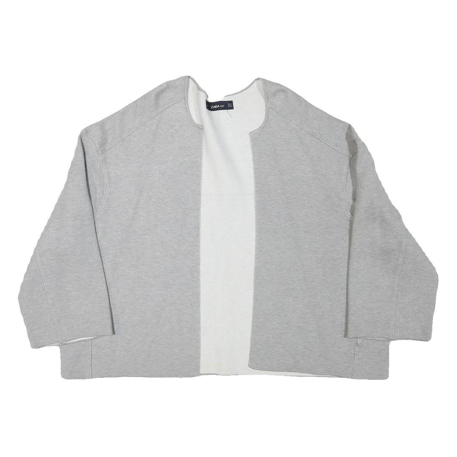 ZARA KNIT Mens Grey Plain Cotton Blend Crew Neck Basic Knit Jumper M Casual Refurbished - N/A refurbished available on Cerqular