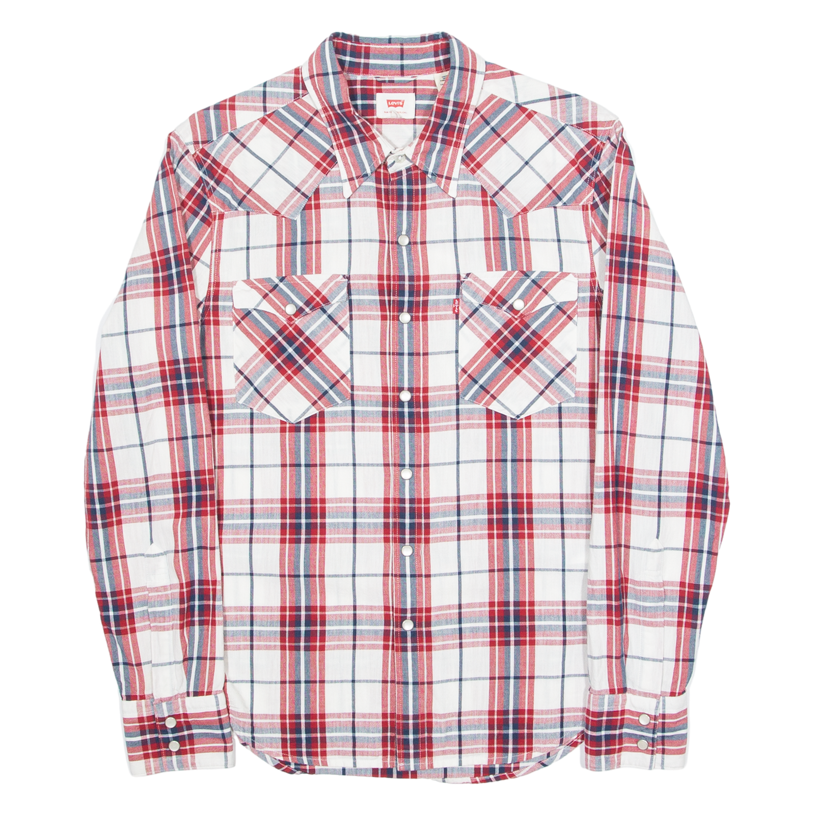 LEVI'S Mens Shirt Red Check Long Sleeve S Refurbished - N/A refurbished available on Cerqular