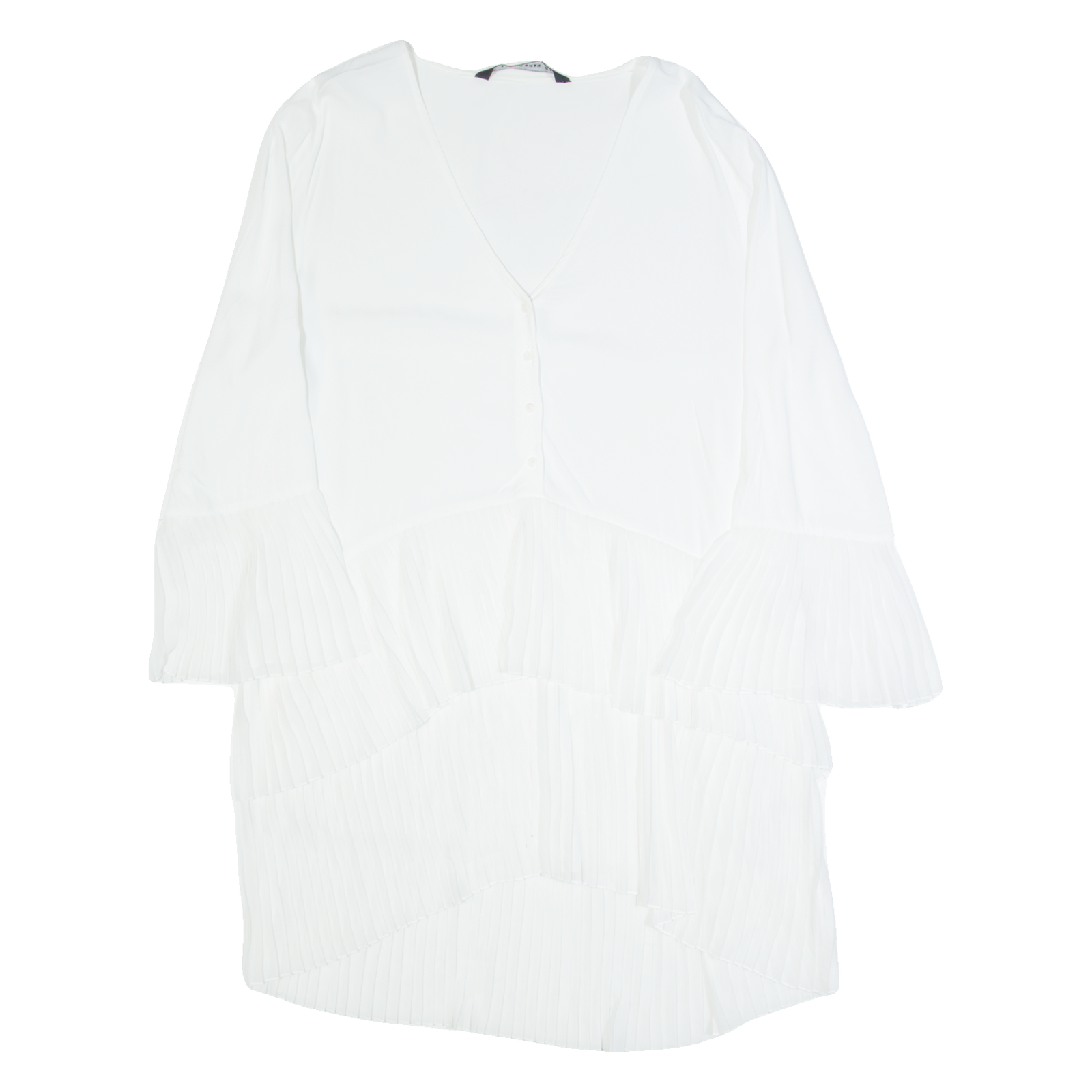 ZARA WOMAN Womens Day Dress White Long Sleeve Knee Length M Refurbished - N/A refurbished available on Cerqular