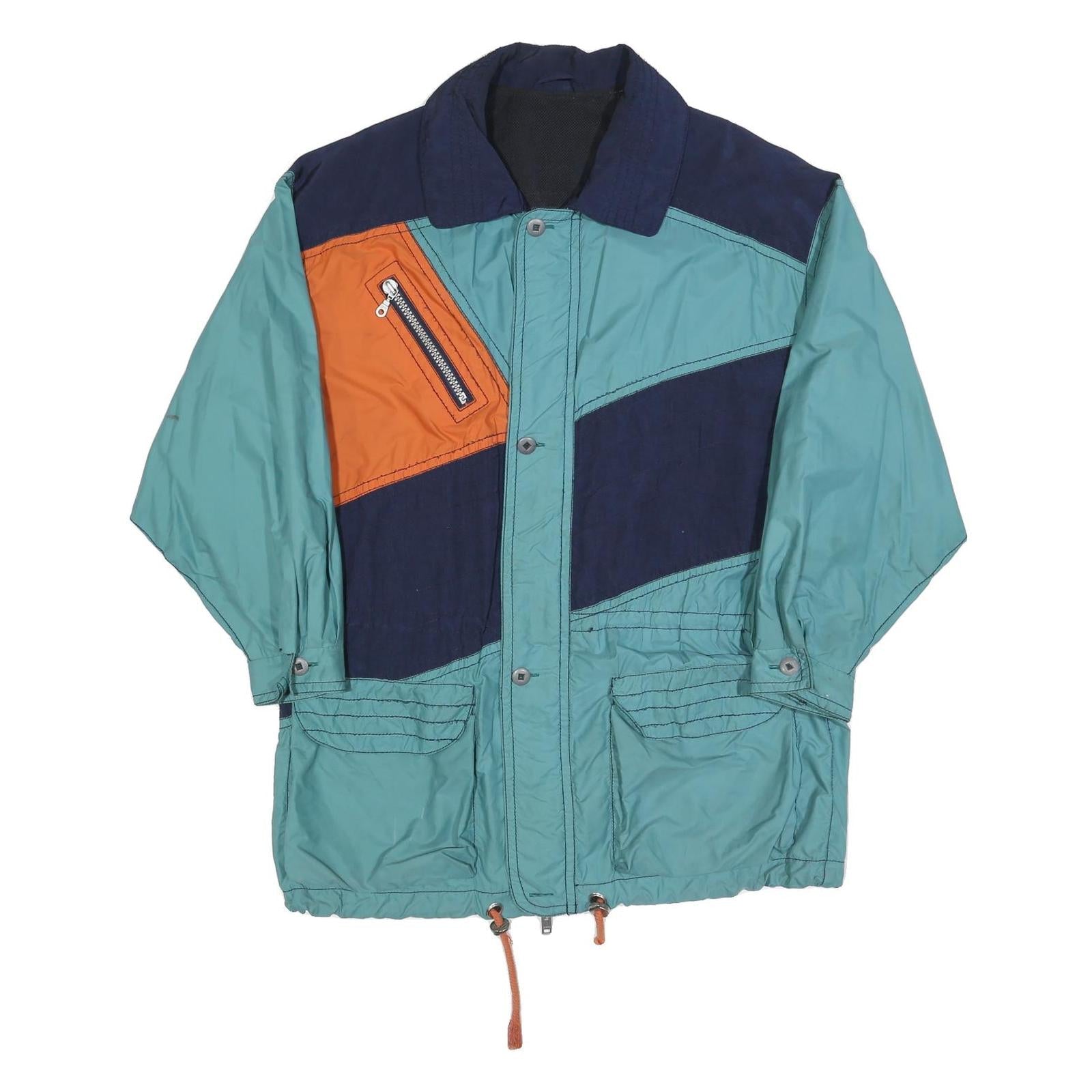 Buy Mens Blue & Orange Colourblock Zip Jacket L Polyester Casual Retro Style Refurbished - $32.49 Mens Blue & Orange Colourblock Zip Jacket L Polyester Casual Retro Style Refurbished - N/A refurbished available on Cerqular
