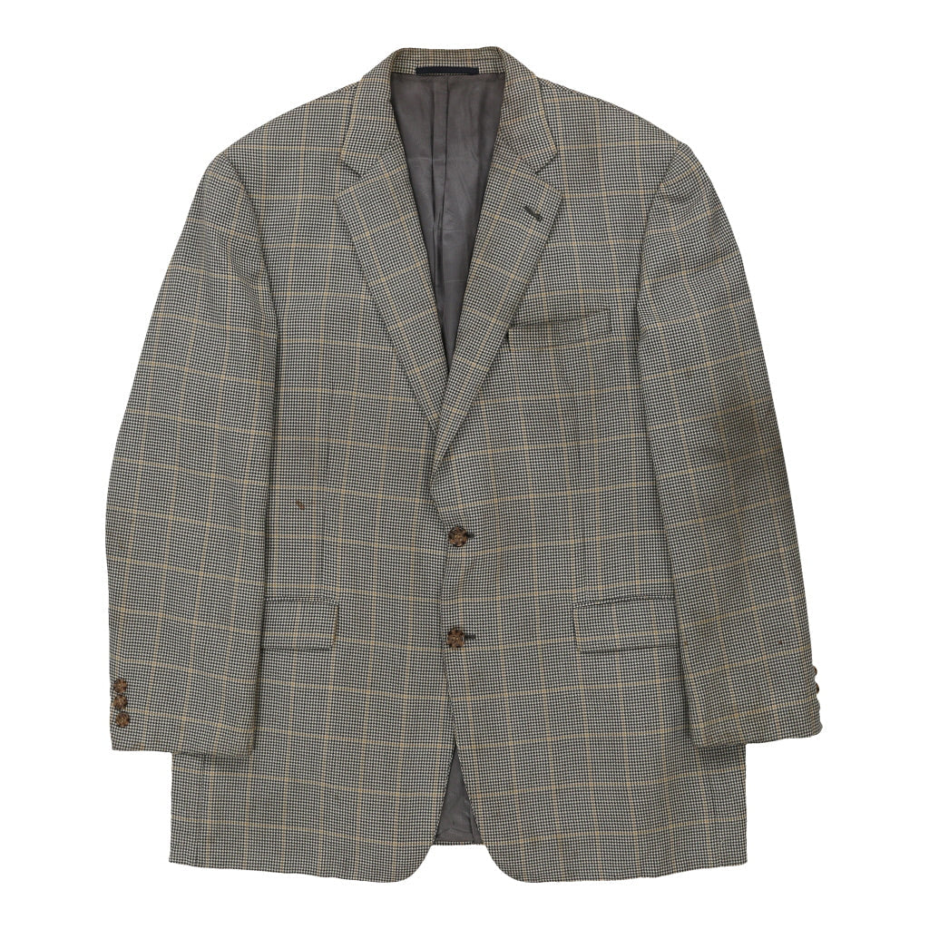 Heavily Worn, Kensington Model Burberry London Checked Blazer - XL Beige Wool Refurbished - Thrifted (note: this is a term often used to describe second- refurbished available on Cerqular