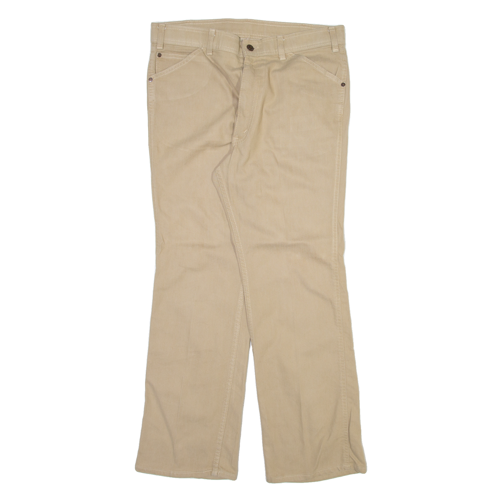 LEVI'S Mens Trousers Beige Regular Straight 90s W34 L28 Refurbished - N/A refurbished available on Cerqular