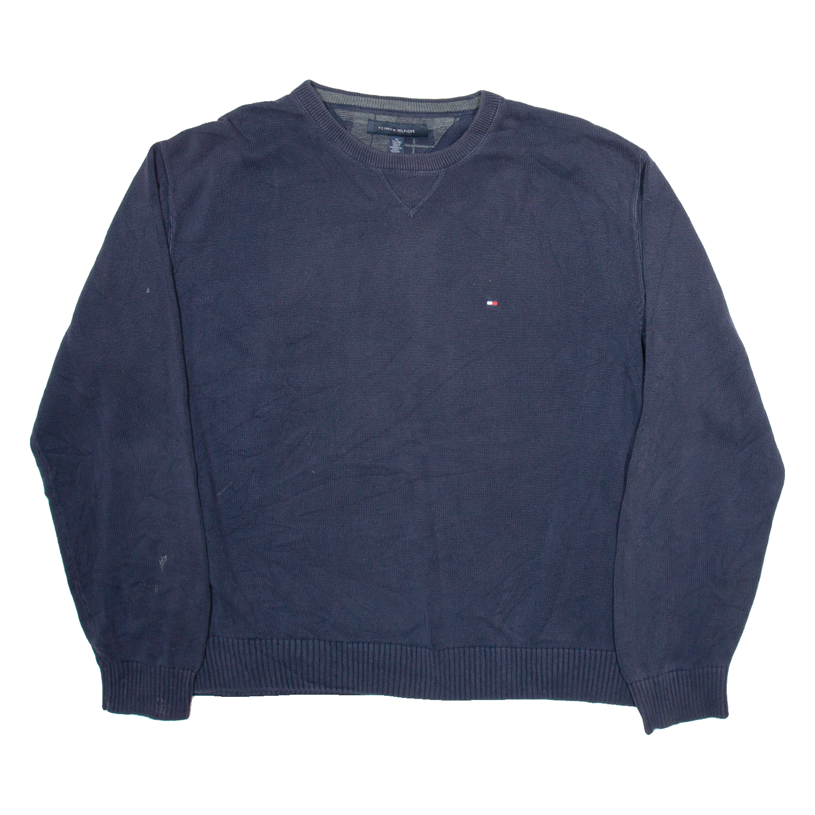 TOMMY HILFIGER Mens Jumper Blue Tight Knit XL Refurbished - N/A refurbished available on Cerqular