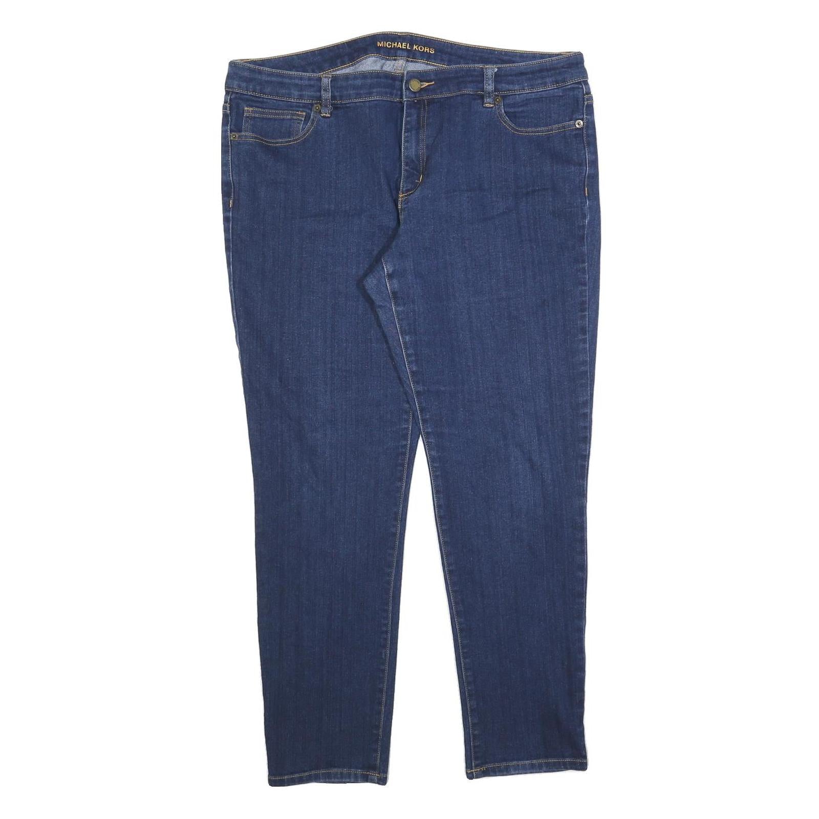 MICHAEL KORS Womens Slim Blue Denim Jeans W38 L28 Stretch Cotton Blend Zip Refurbished - N/A refurbished available on Cerqular