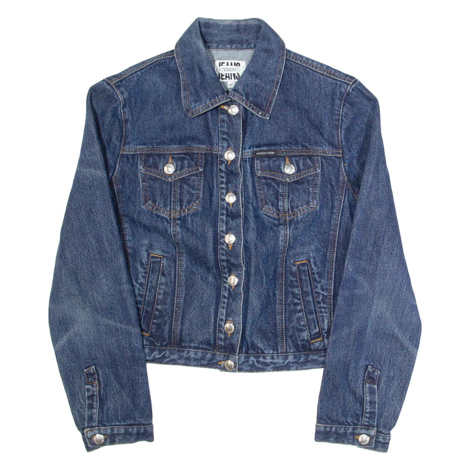ICEBERG Womens Denim Jacket Blue M Refurbished - N/A refurbished available on Cerqular