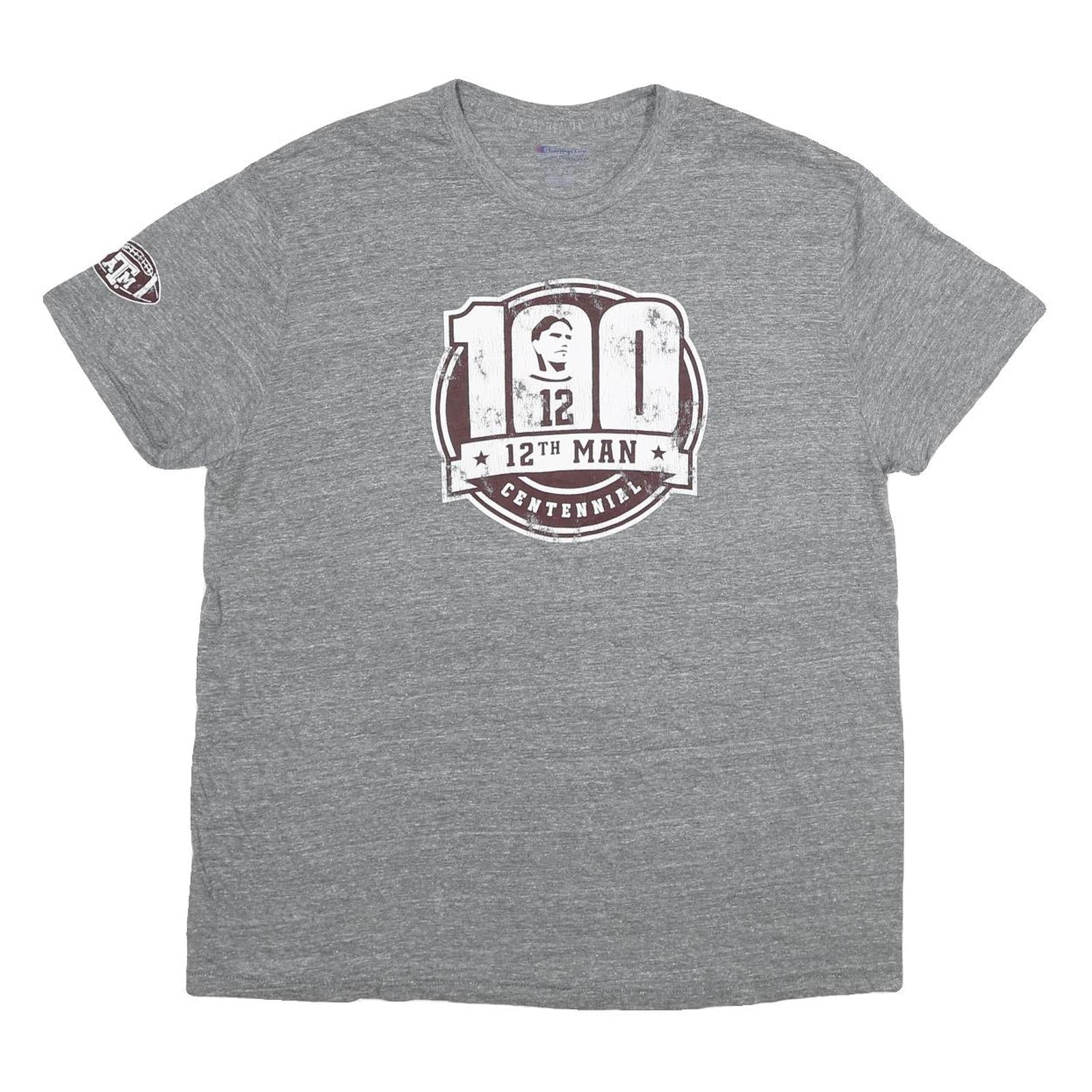 Buy CHAMPION Mens Grey 12th Man Graphic T-Shirt XL Short Sleeve Crew Neck Refurbished - $18.19 CHAMPION Mens Grey 12th Man Graphic T-Shirt XL Short Sleeve Crew Neck Refurbished - N/A refurbished available on Cerqular