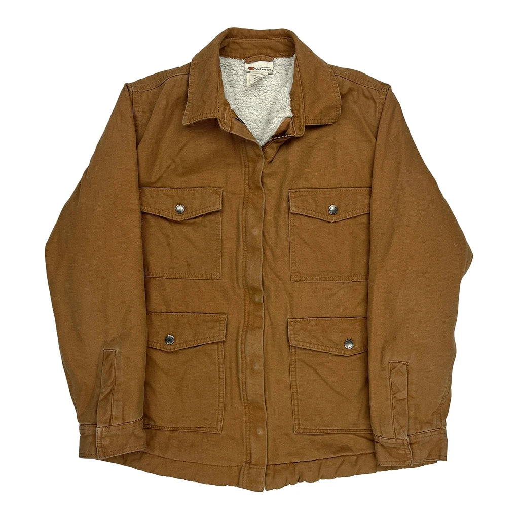 Dickies Jacket - Medium Brown Cotton Refurbished - Thrifted (note: this is a term often used to describe second- refurbished available on Cerqular