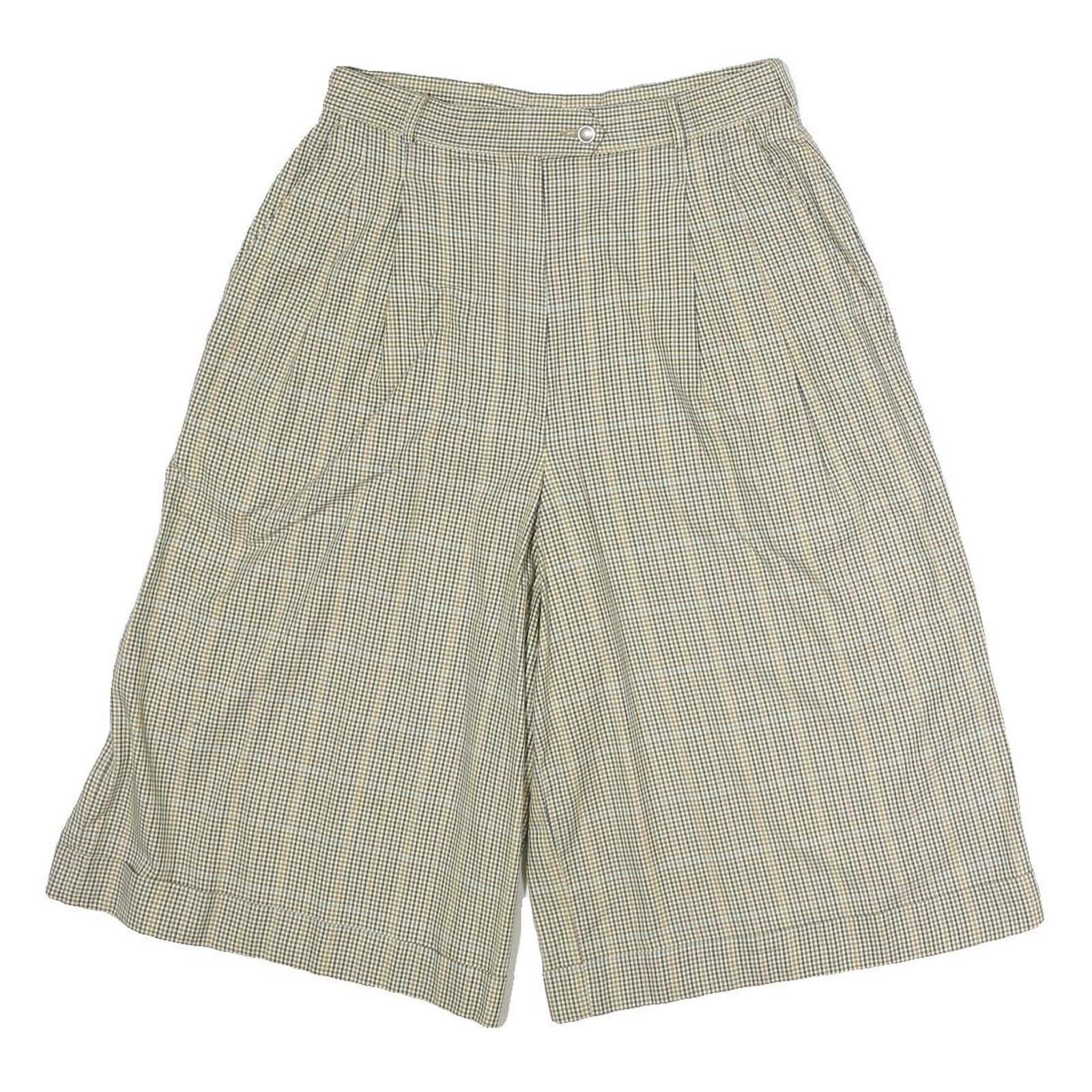 Mens Beige Casual Check Shorts M W28 Classic Cotton Blend Summer Wear Refurbished - N/A refurbished available on Cerqular