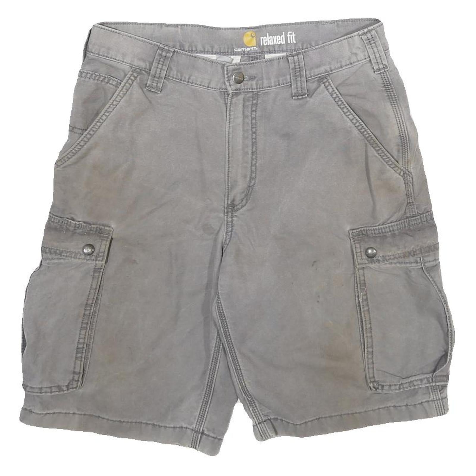 CARHARTT Mens Shorts Grey Casual Cargo Large Pockets Relaxed Fit M W32 Refurbished - N/A refurbished available on Cerqular