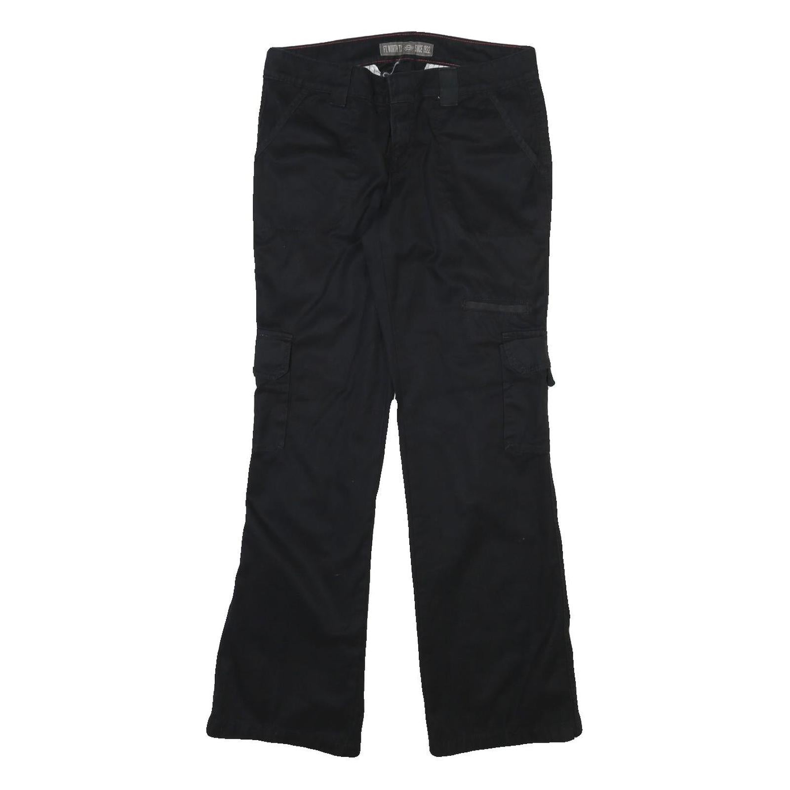 DICKIES Mens Black Cotton Blend Regular Fit Straight Leg Trousers W32 L31 Refurbished - N/A refurbished available on Cerqular