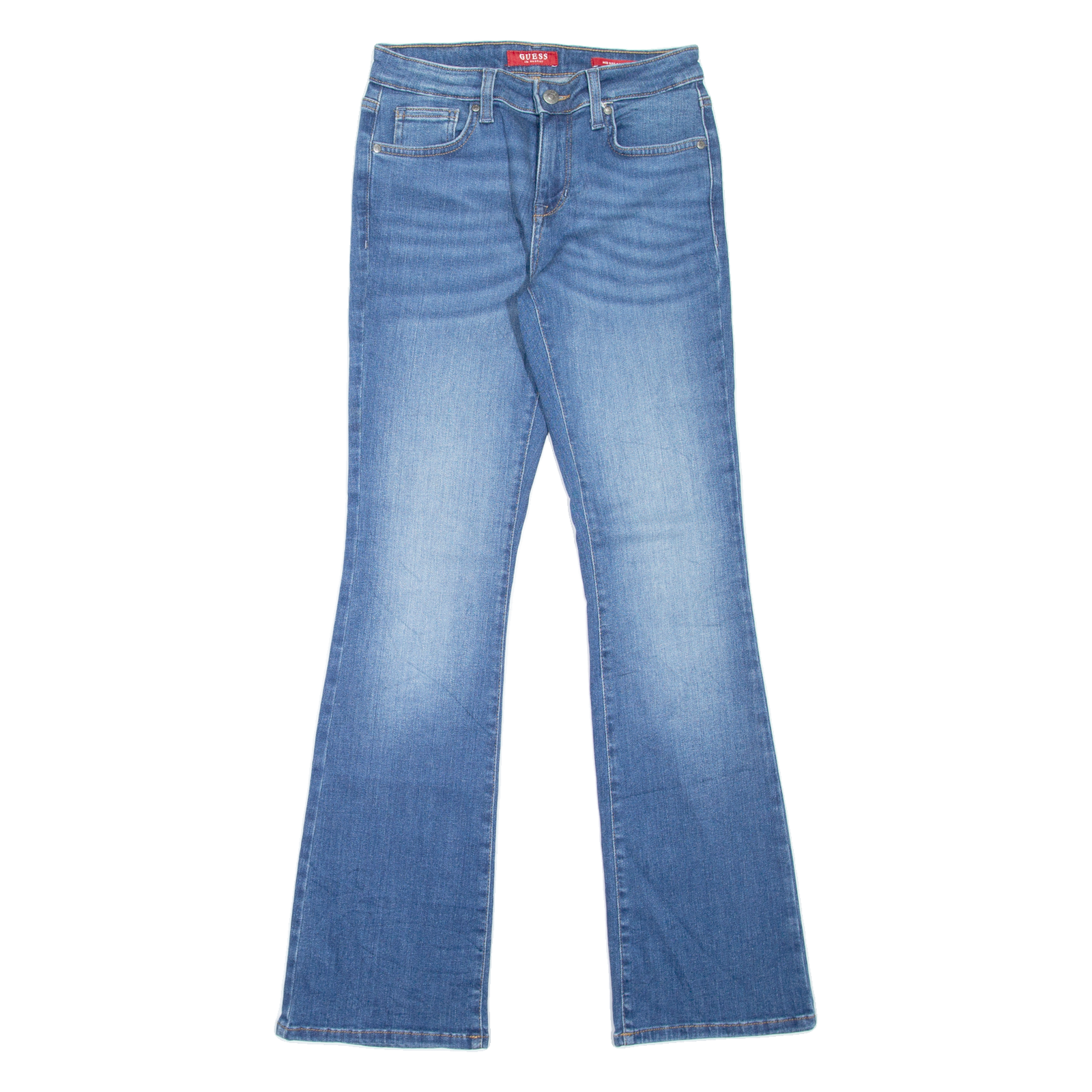 GUESS Mid Rise Womens Jeans Blue Regular Bootcut Stone Wash W26 L31 Refurbished - N/A refurbished available on Cerqular