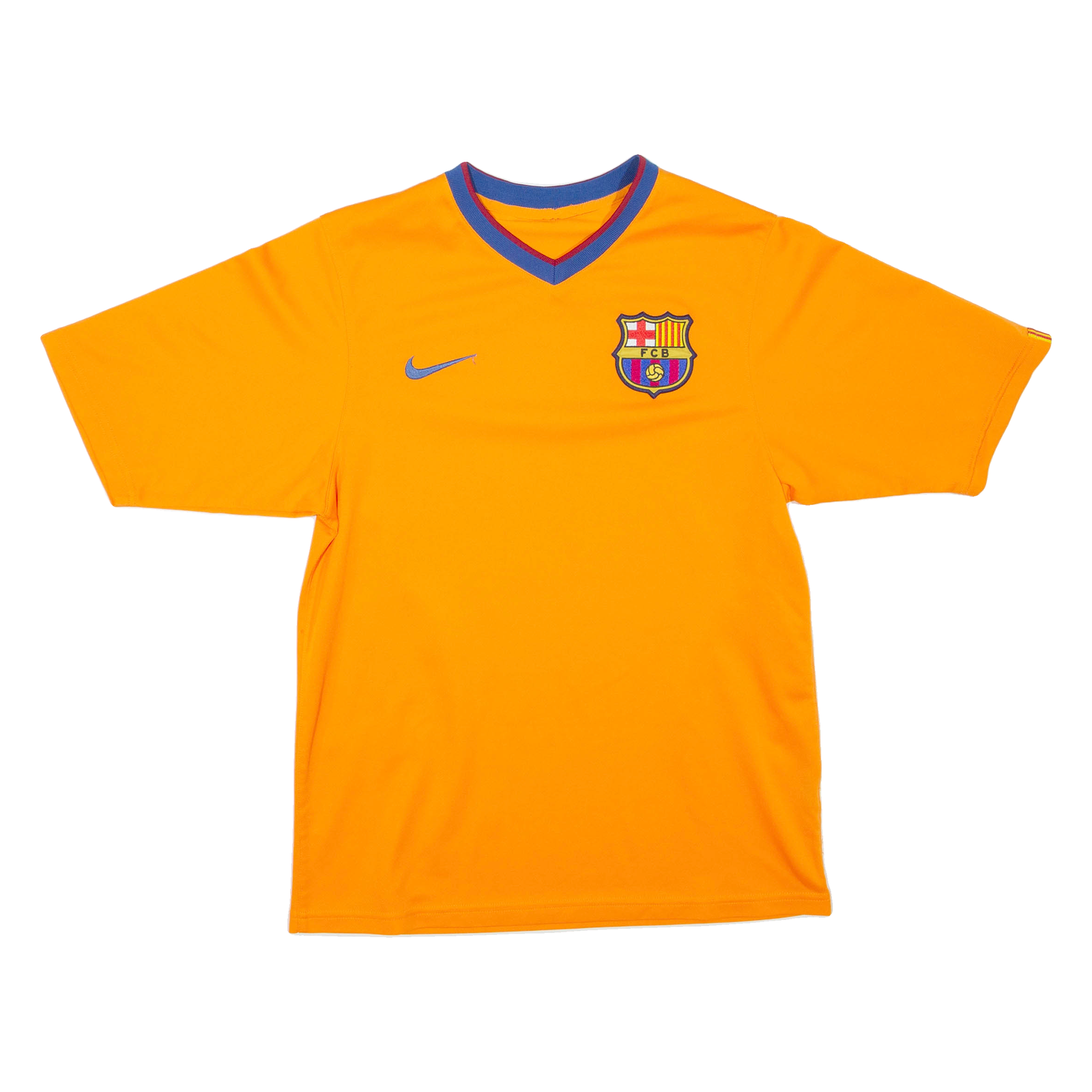 NIKE FC Barcelona Mens Football Shirt Jersey Orange V-Neck S Refurbished - N/A refurbished available on Cerqular