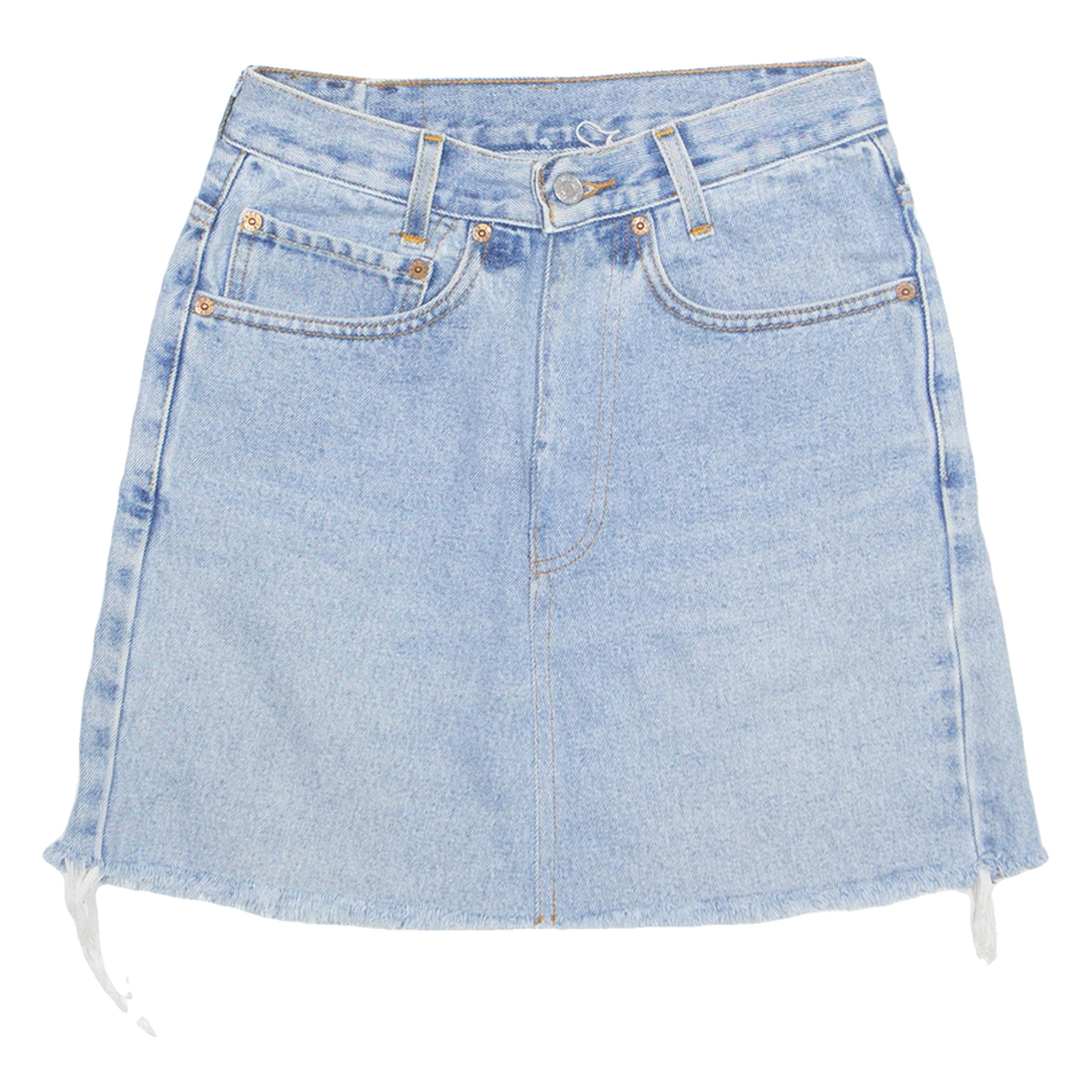 LEVI'S Womens A-Line Skirt Blue Short Denim S Refurbished - N/A refurbished available on Cerqular