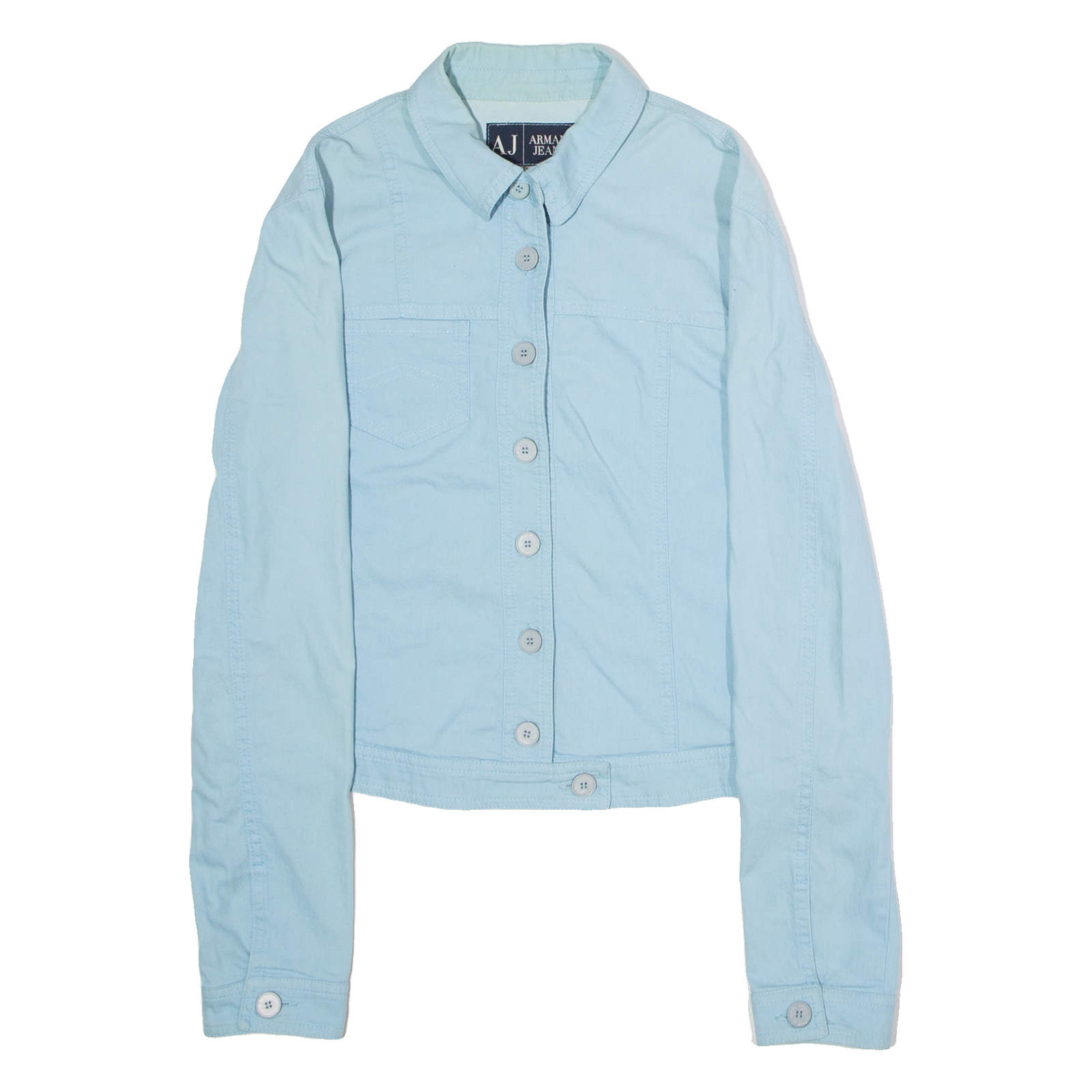 ARMANI JEANS Overshirt Womens Jacket Blue UK 12 Refurbished - N/A refurbished available on Cerqular