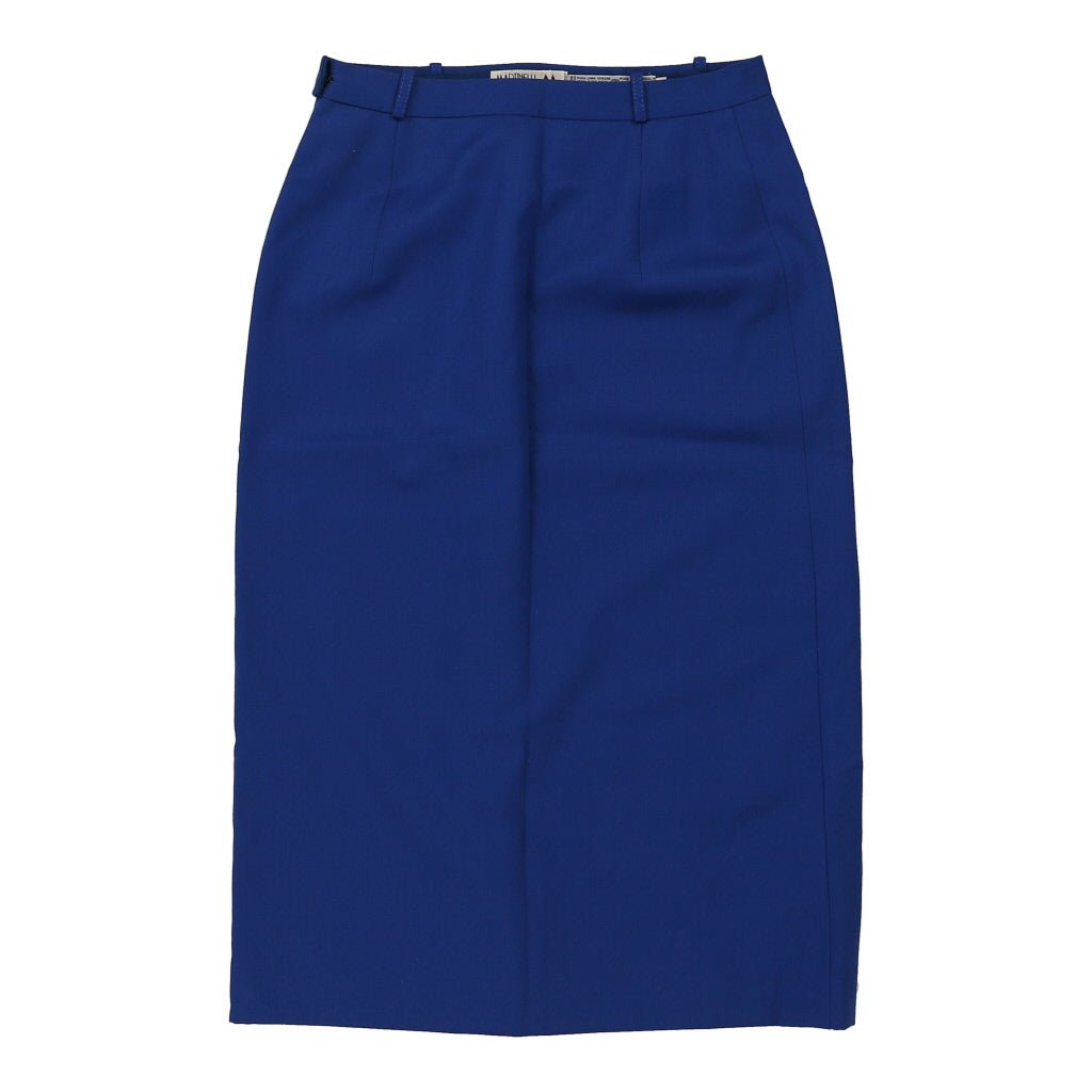 Martinelli Skirt - 26W UK 6 Blue Virgin Wool Refurbished - Thrifted (note: this is a term often used to describe second- refurbished available on Cerqular
