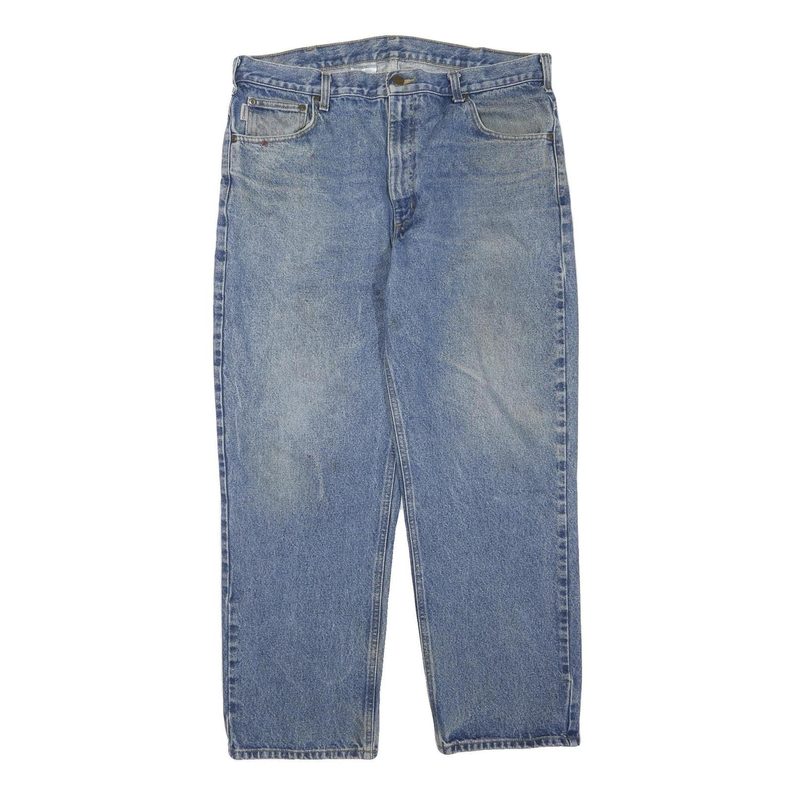 CARHARTT Mens Jeans Blue Regular Straight Denim Light W38 L30 Classic Cotton Refurbished - N/A refurbished available on Cerqular