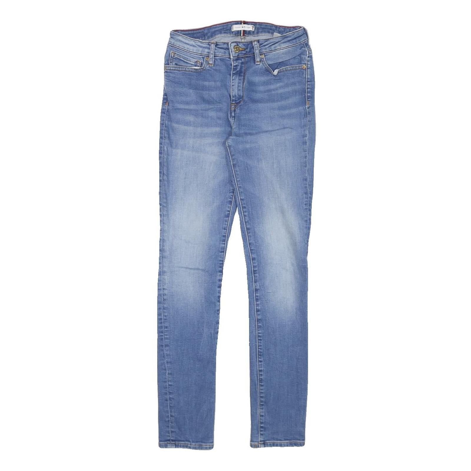 TOMMY HILFIGER Womens Jeans Blue Slim Skinny Denim Light W24 L28 Stylish Zip Refurbished - N/A refurbished available on Cerqular