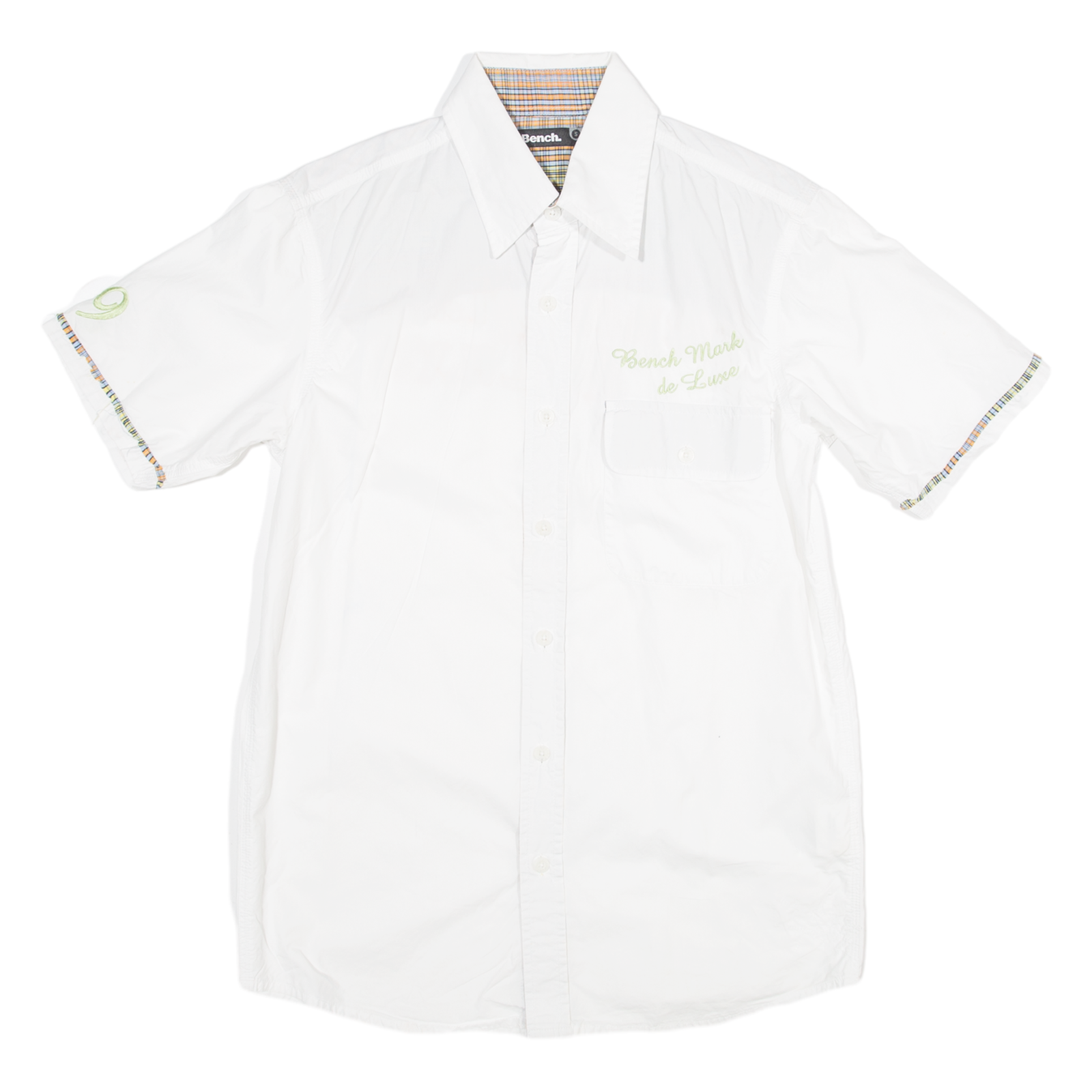 BENCH Mens Plain Shirt White S Refurbished - N/A refurbished available on Cerqular