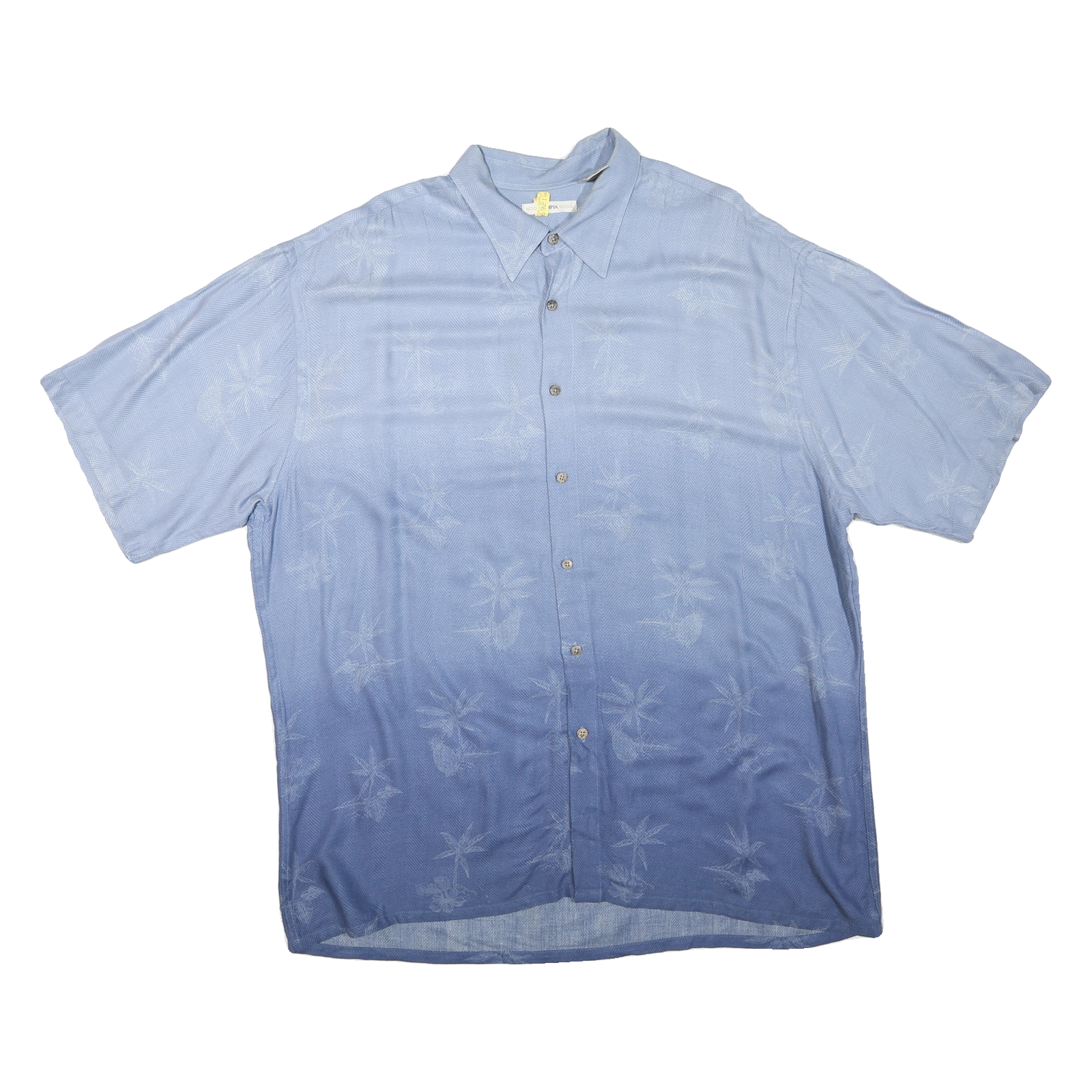 CAMPIA MODA Mens Blue Rayon Shirt XL Casual Short Sleeve Summer Refurbished - N/A refurbished available on Cerqular