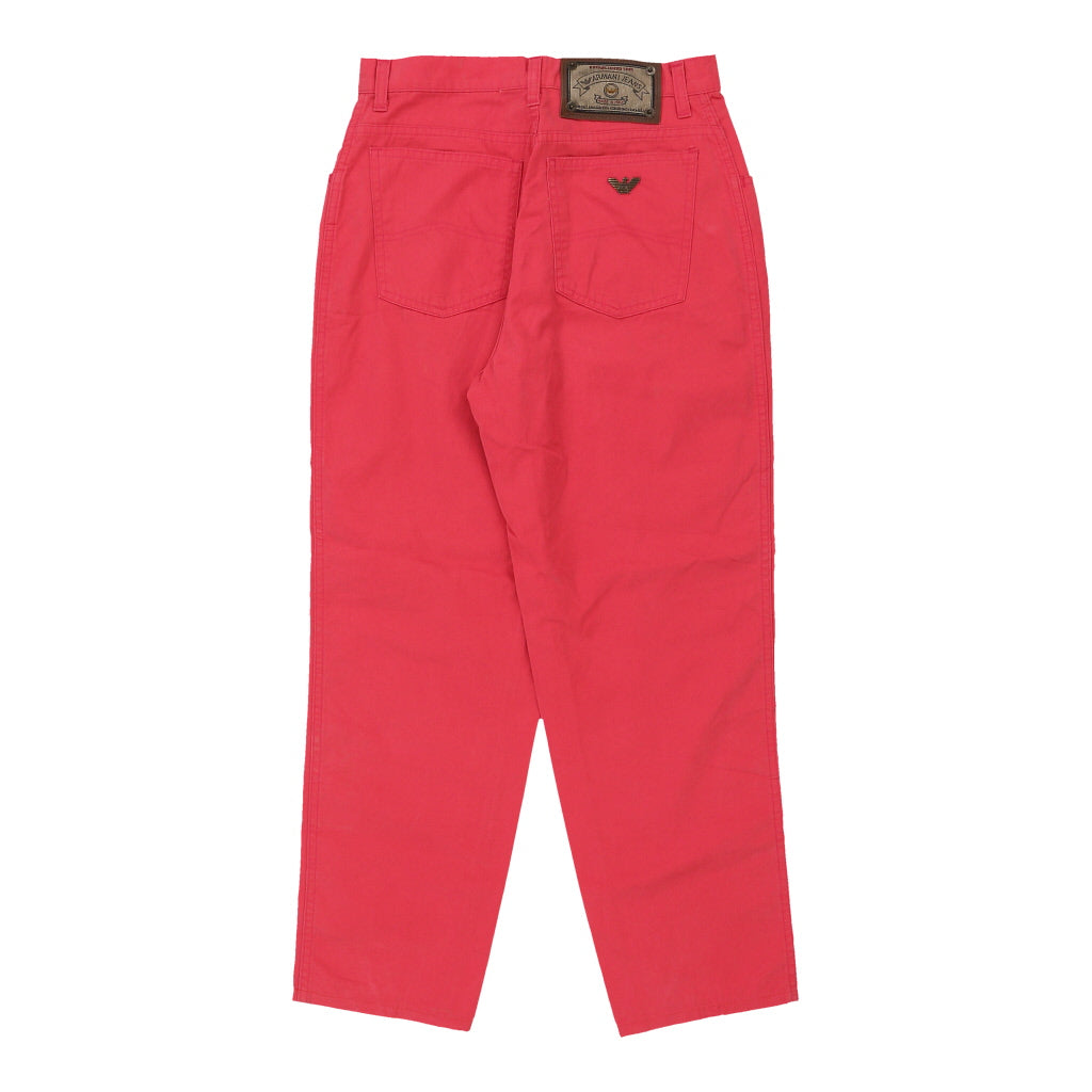 Buy Armani Jeans Trousers - 26W UK 8 Pink Cotton Refurbished - $80.39 Armani Jeans Trousers - 26W UK 8 Pink Cotton Refurbished - Thrifted (note: this is a term often used to describe second- refurbished available on Cerqular