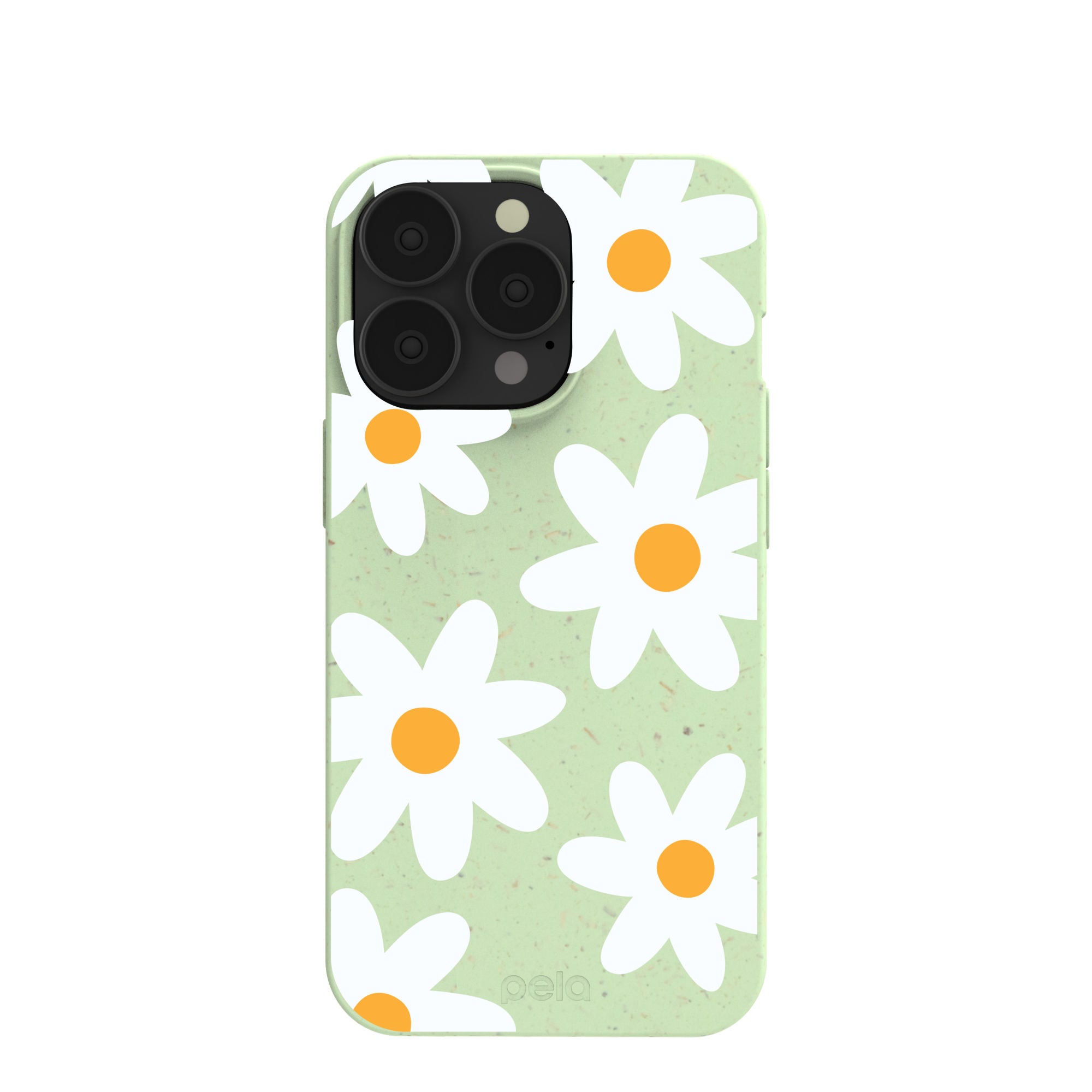 Sage Green Daisy iPhone 13 Pro Case Refurbished - Pela Case refurbished available on Cerqular