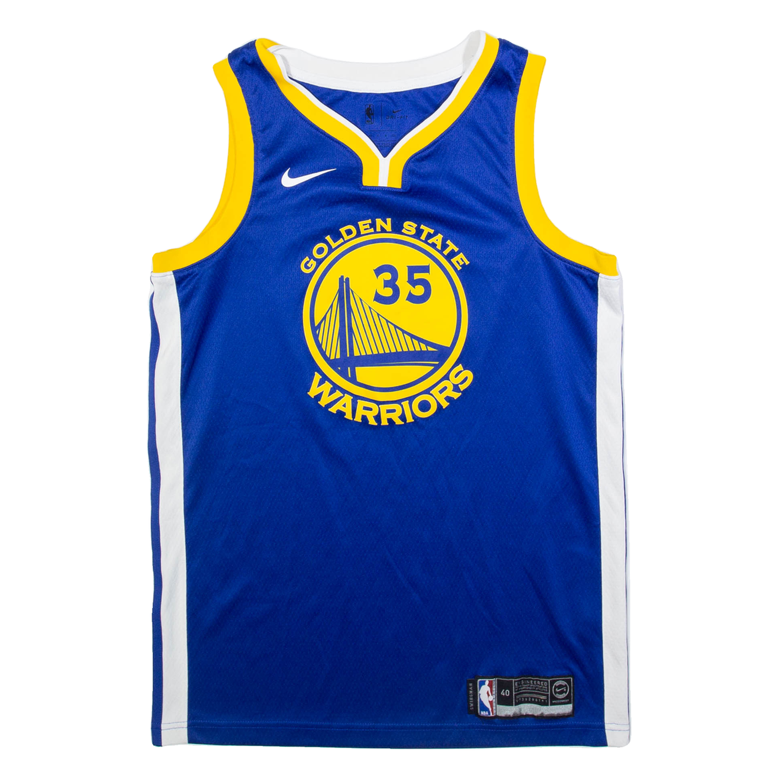 NIKE Durant Golden State Warriors Mens Jersey Blue Sleeveless USA V-Neck S Refurbished - N/A refurbished available on Cerqular