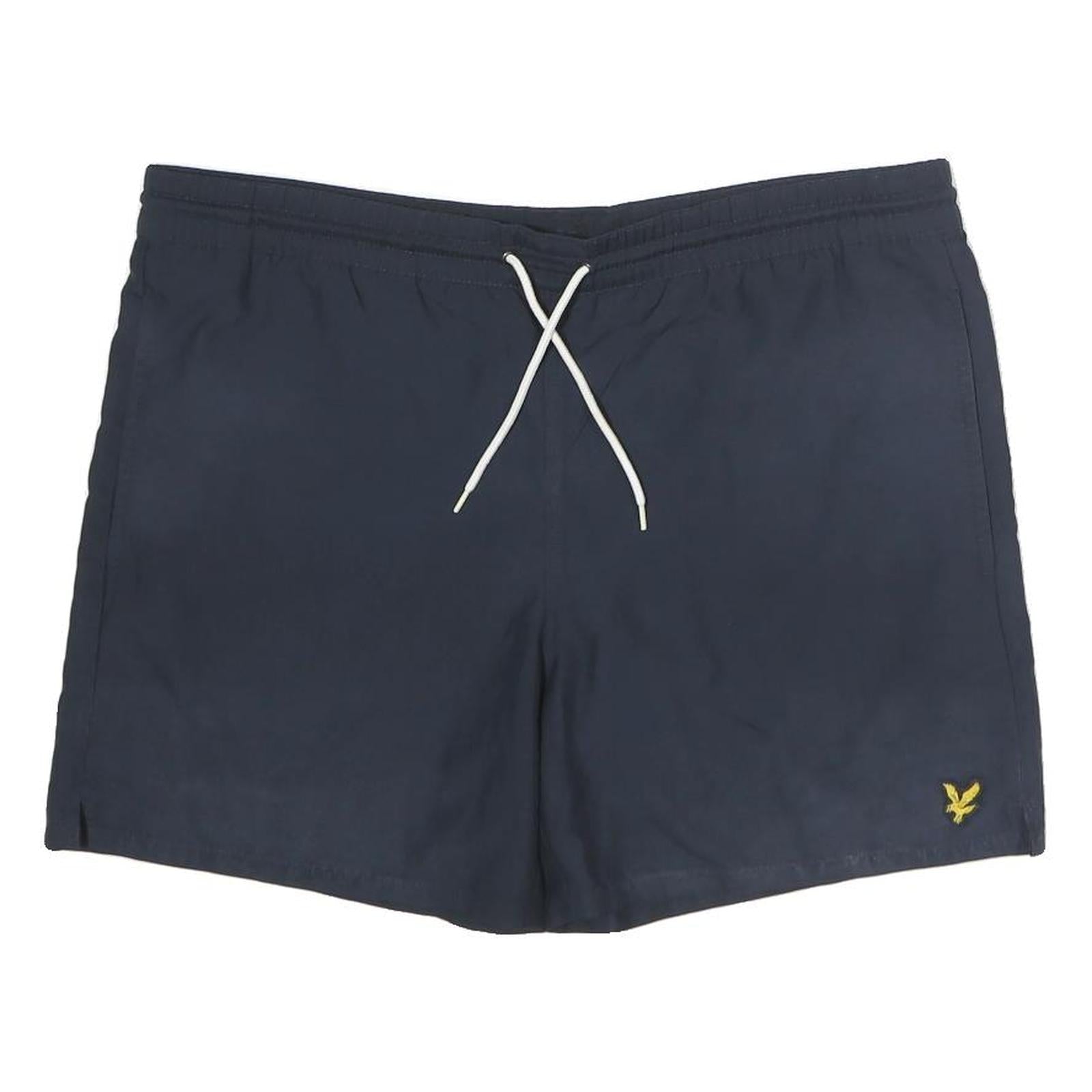 LYLE & SCOTT Mens Navy Casual Shorts M W36 Drawstring Waist Logo Embroidered Refurbished - N/A refurbished available on Cerqular