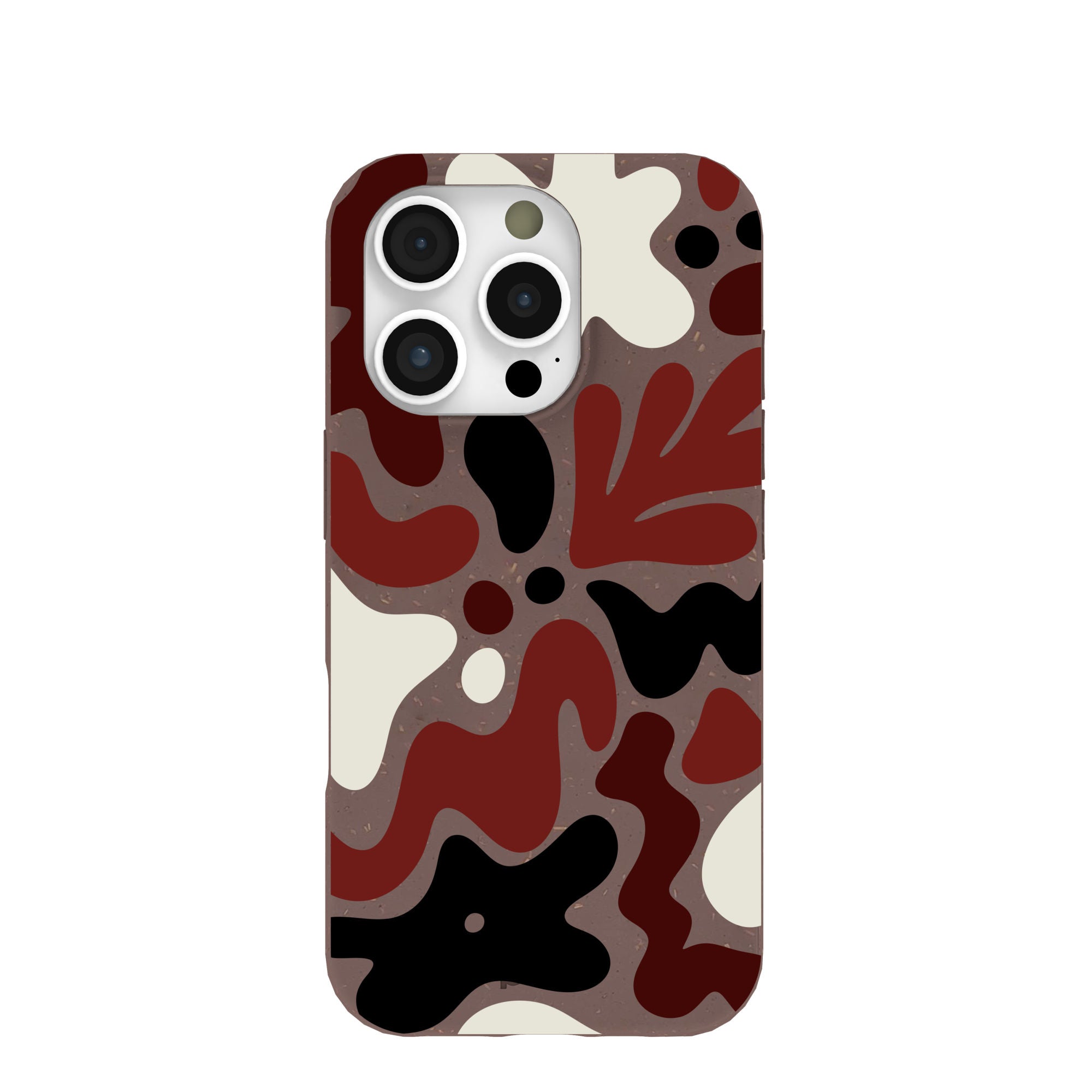 Chocolate Brown Earthy Curves iPhone 16 Pro Case Refurbished - Pela Case refurbished available on Cerqular